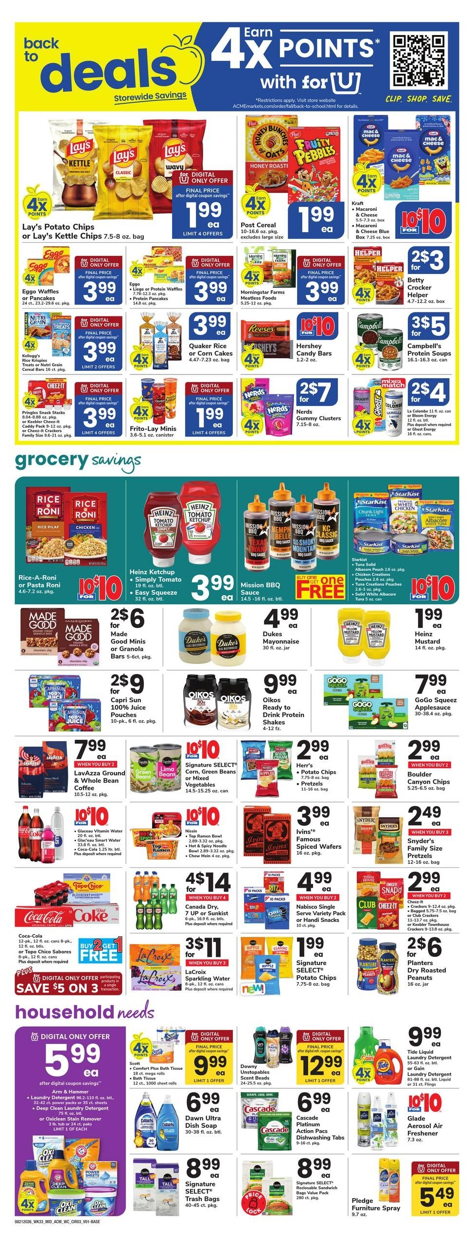 Acme Markets (Dover–Magnolia Area, DE) Weekly Ad August 21 - 27, 2026
