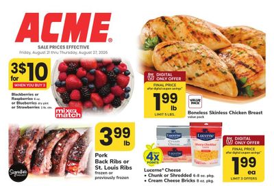 Acme Markets (Bethany Beach–Bishopville Area, DE–MD) Weekly Ad August 21 - 27, 2026