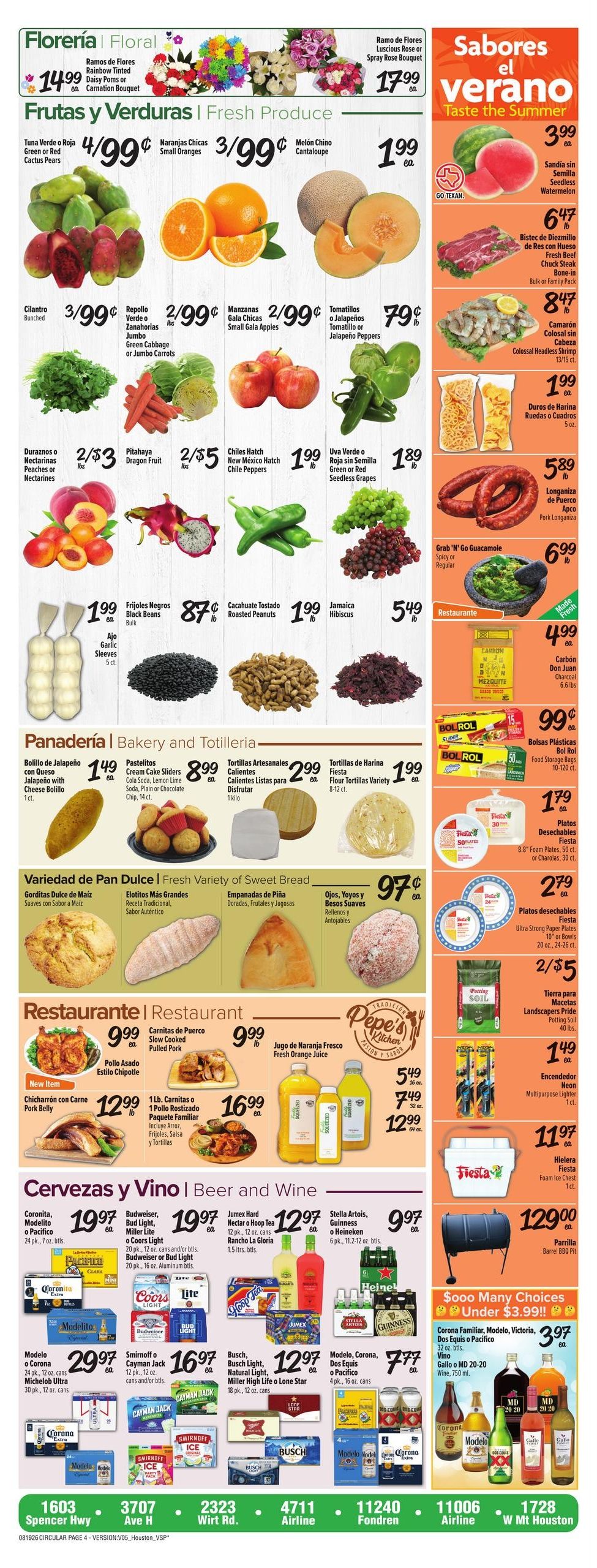 Fiesta Mart (Pasadena–Orchard Area, TX) Weekly Ad August 19 - 25, 2026