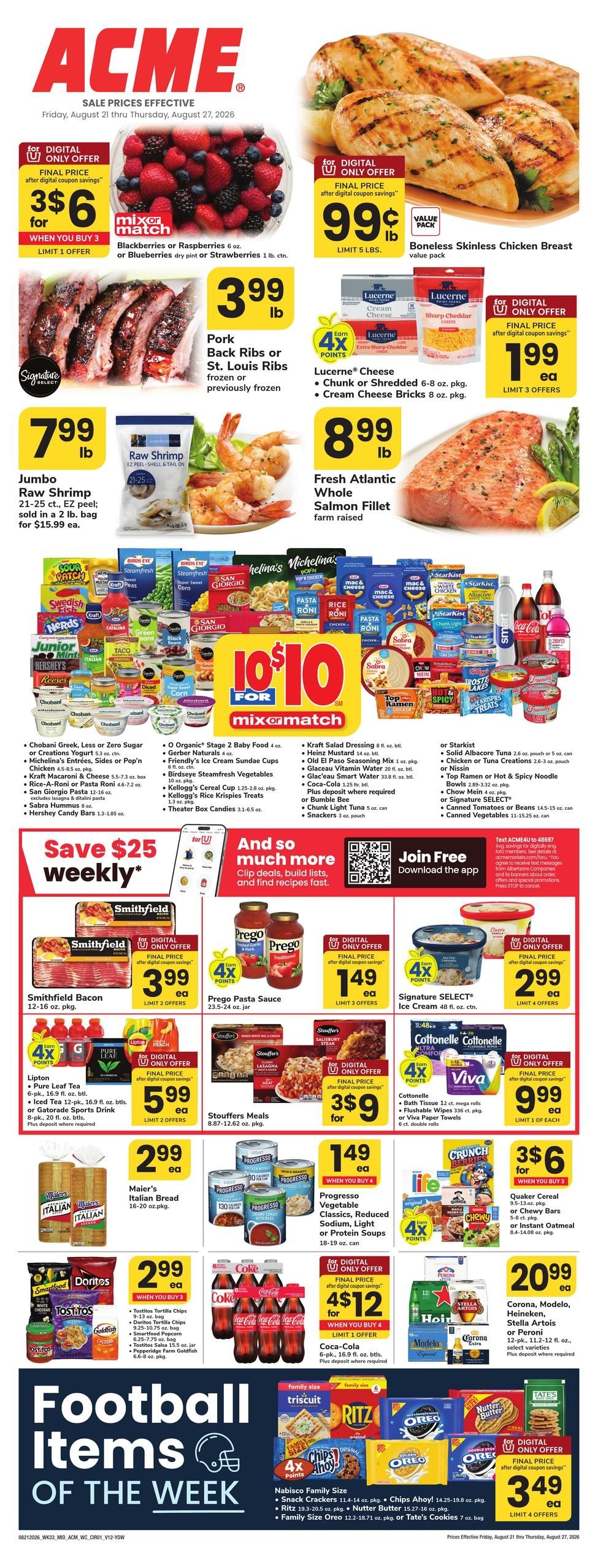 Acme Markets (Millbrook–Verbank Area, NY) Weekly Ad August 21 - 27, 2026