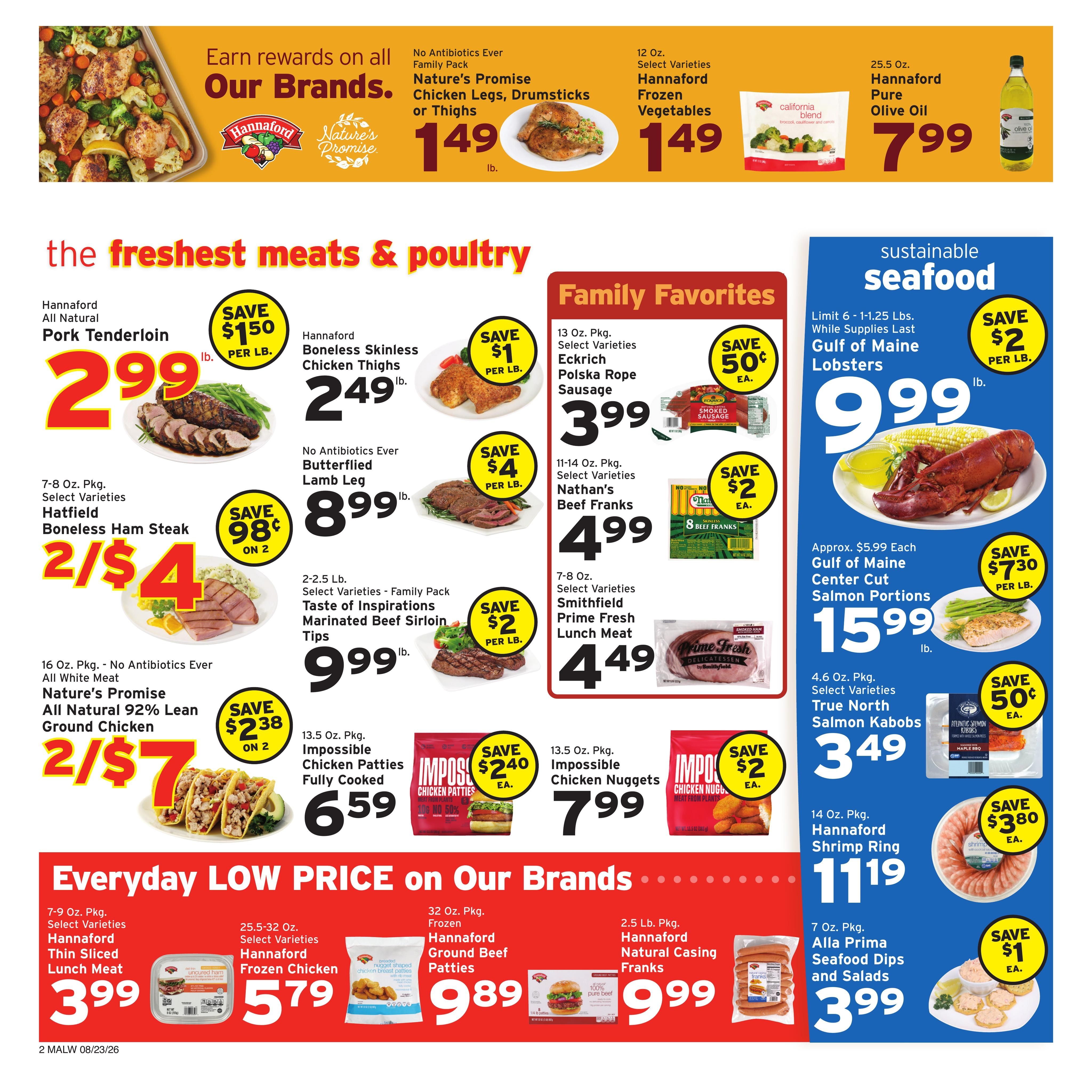Hannaford (Lowell–Cambridge Area, MA) Week 35 Weekly Ad August 23 - 29, 2026