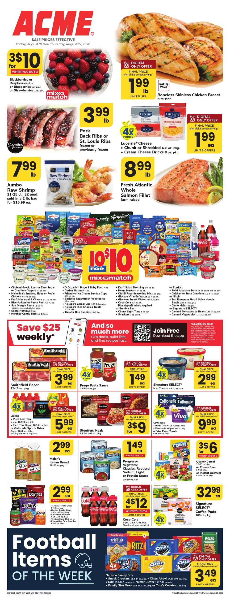 Acme Markets (Lakewood Area, NJ) Weekly Ad August 21 - 27, 2026