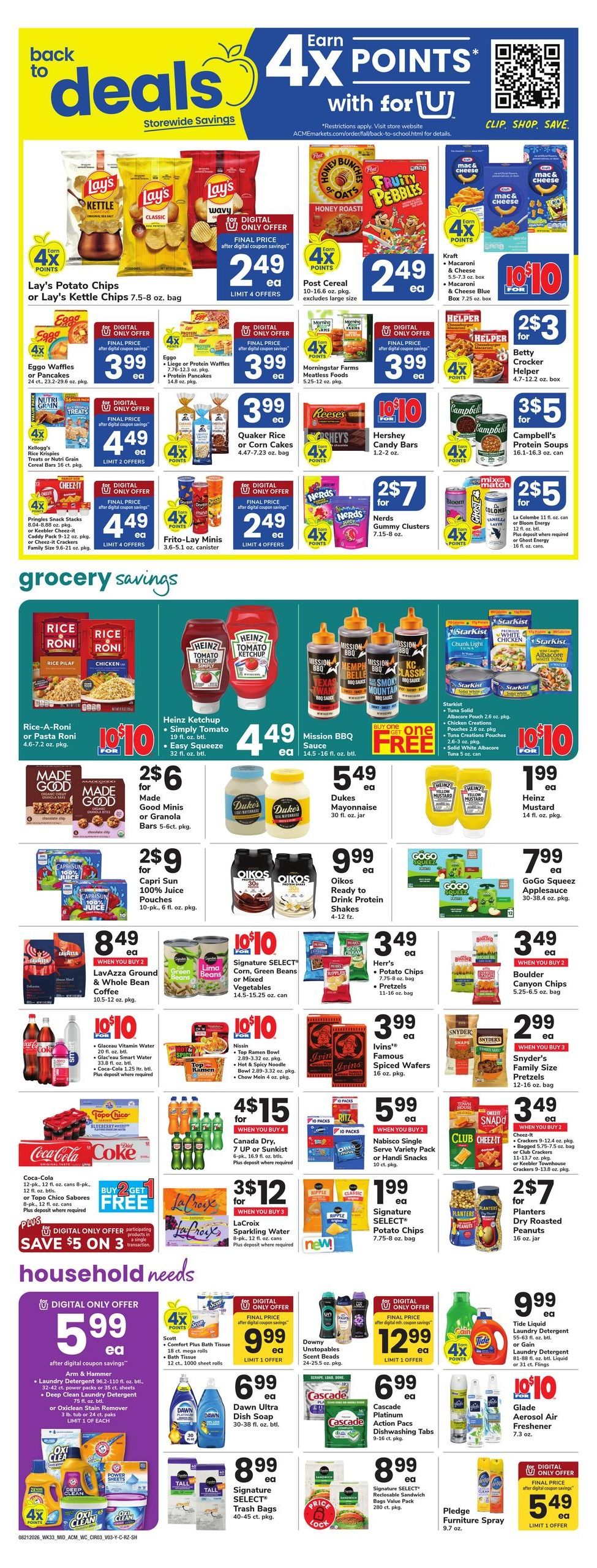 Acme Markets (Lakewood Area, NJ) Weekly Ad August 21 - 27, 2026