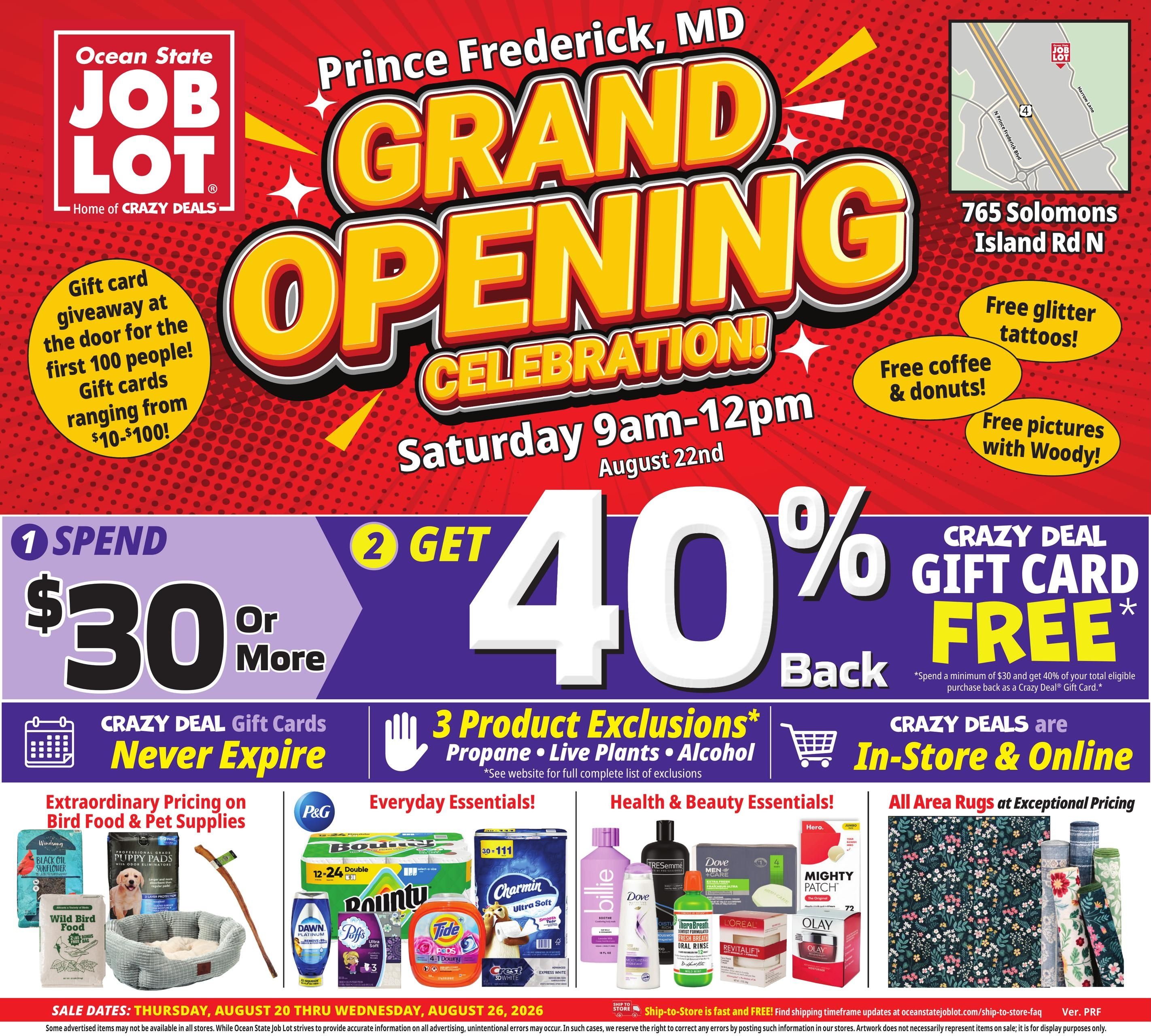 Ocean State Job Lot (Washington Area, DC) Weekly Ad August 20 - 26, 2026