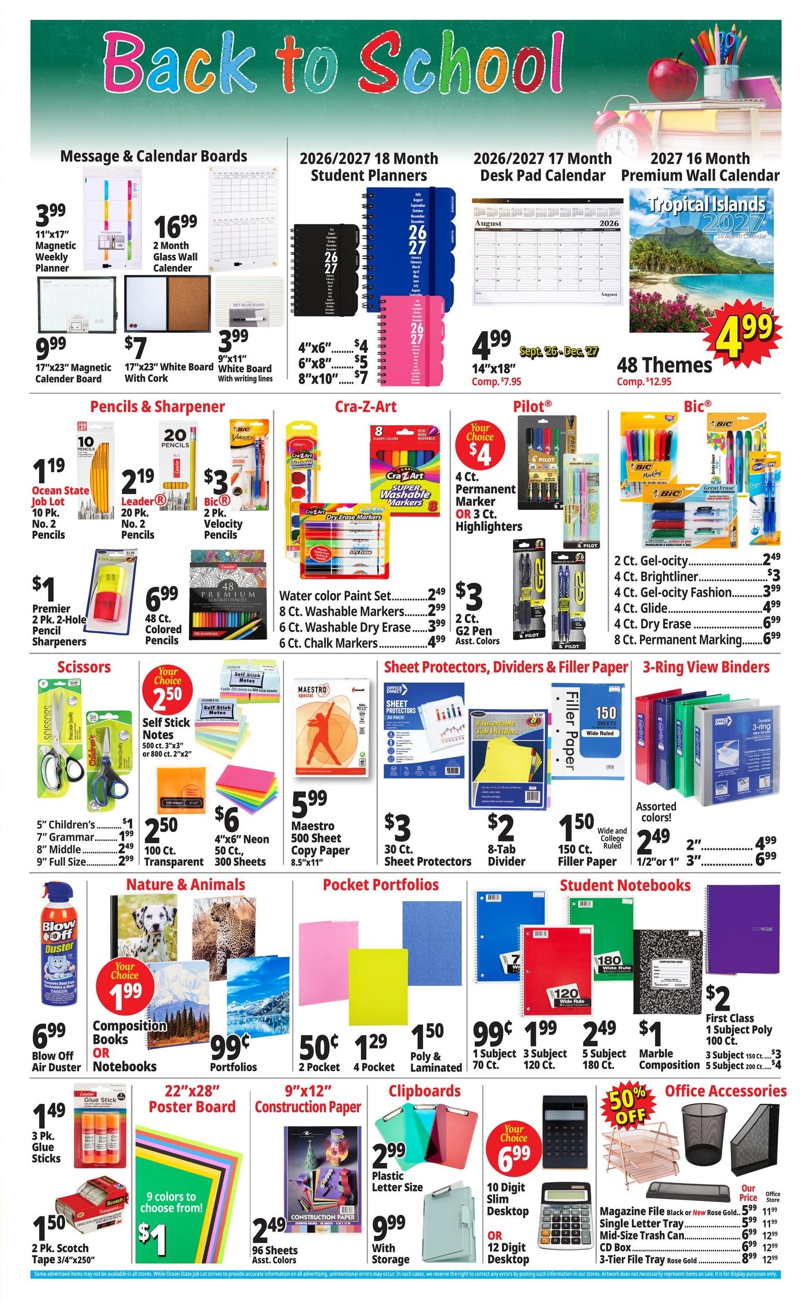 Ocean State Job Lot (Washington Area, DC) Weekly Ad August 20 - 26, 2026