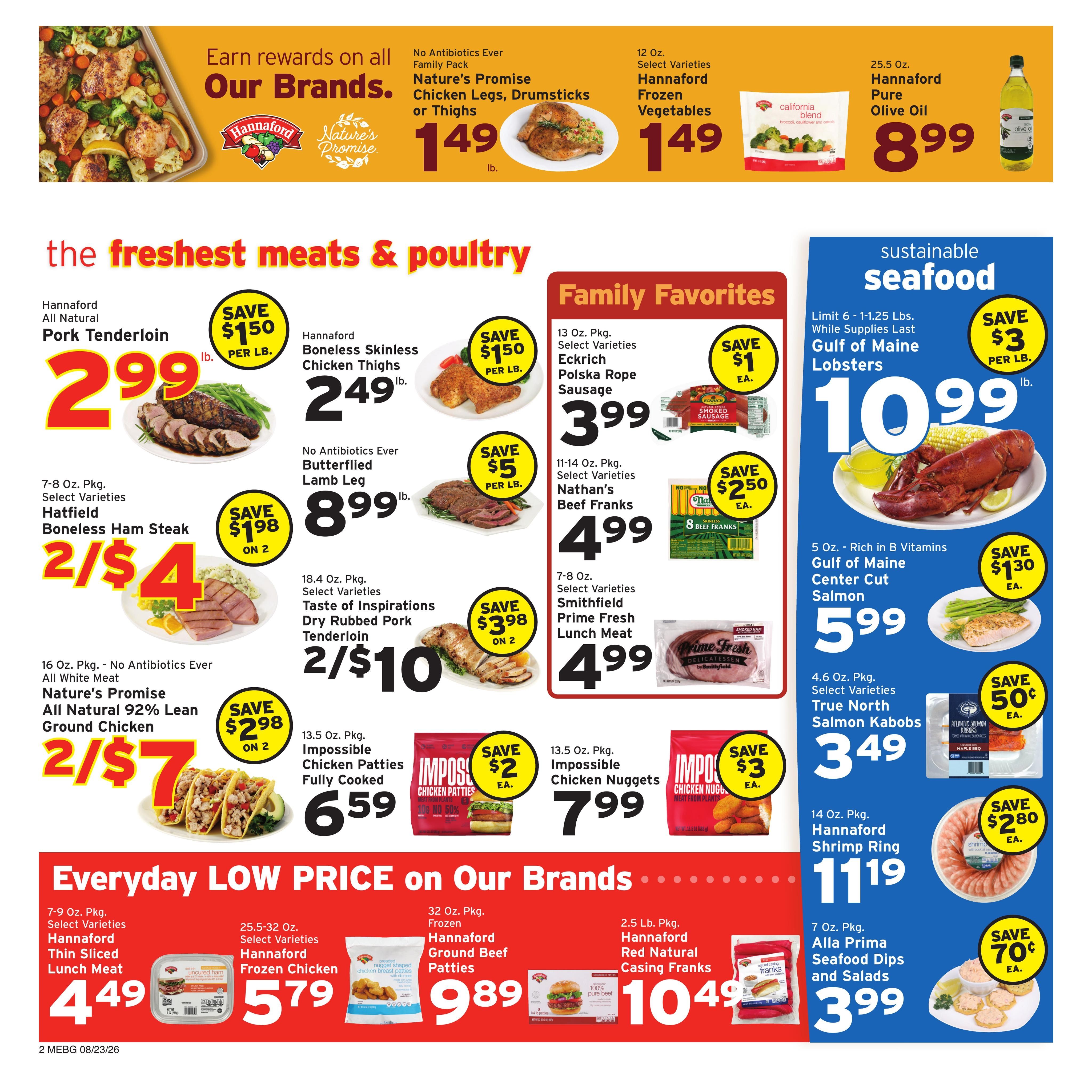 Hannaford (ME) Week 35 Weekly Ad August 23 - 29, 2026