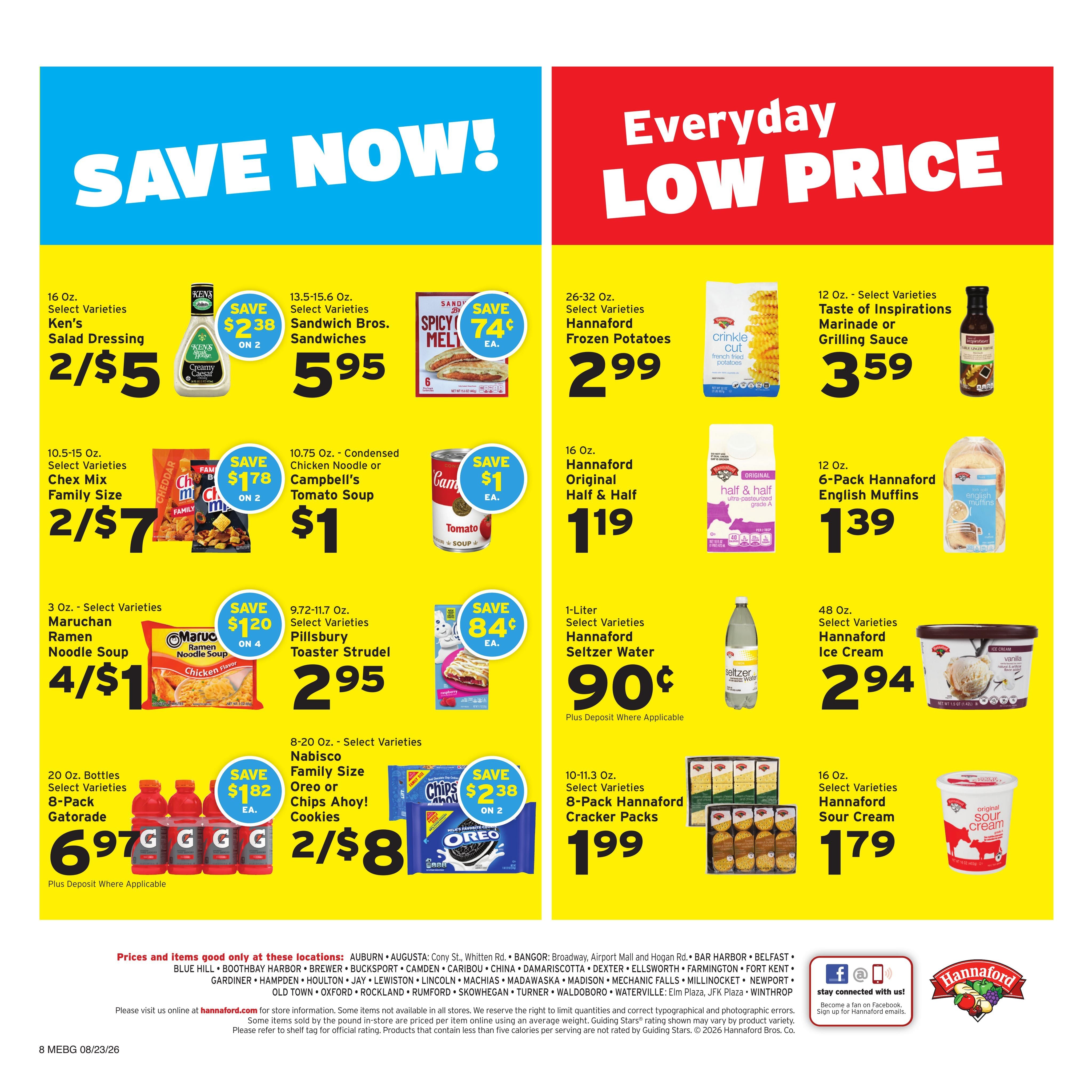 Hannaford (ME) Week 35 Weekly Ad August 23 - 29, 2026