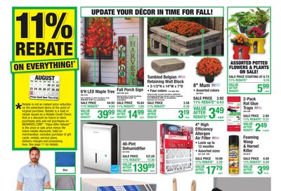 Menards (Ashland–Duluth Area, MN–WI) 11% Rebate Sale Weekly Ad August 19 - 31, 2026
