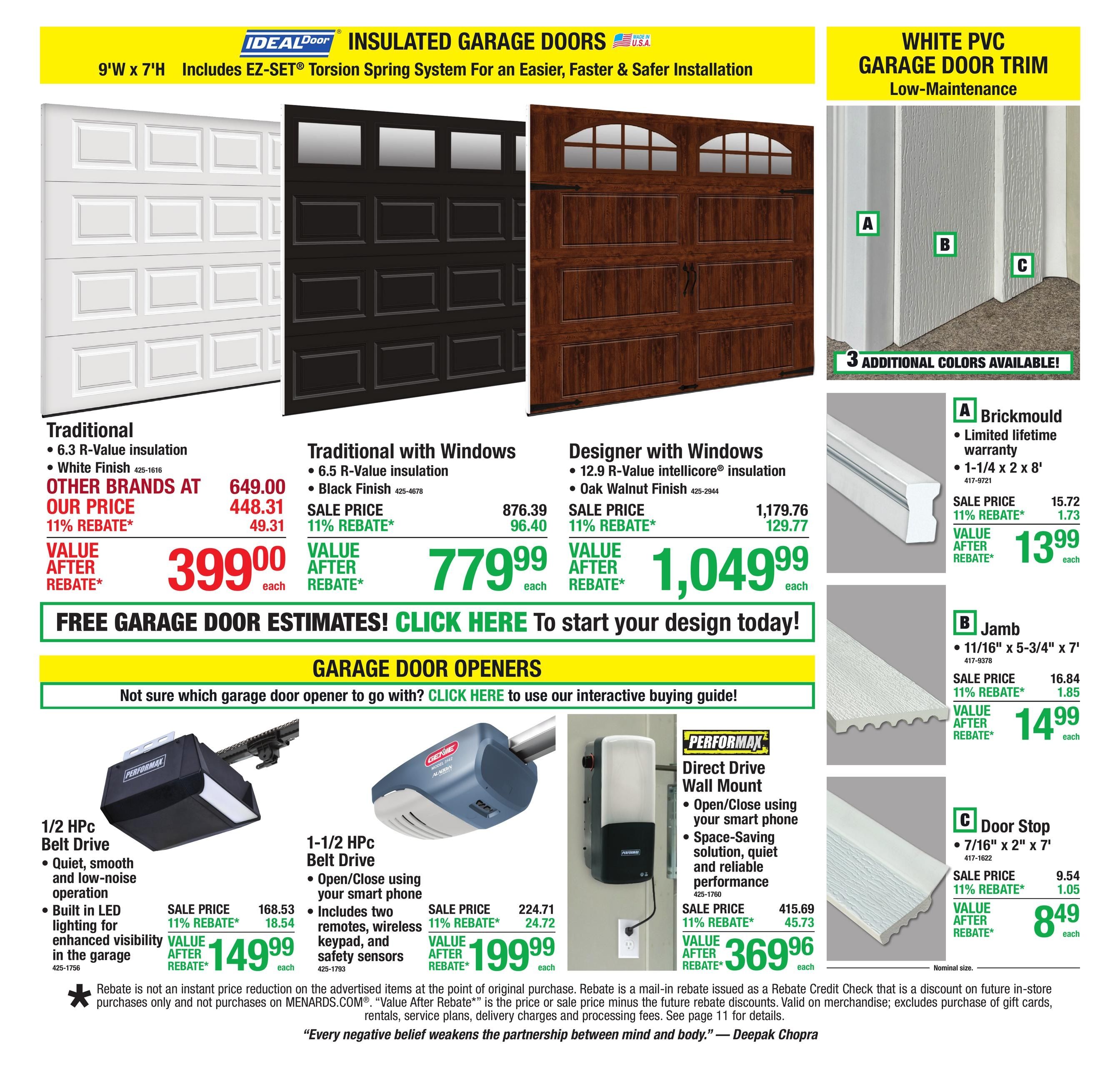 Menards (Ashland–Duluth Area, MN–WI) 11% Rebate Sale Weekly Ad August 19 - 31, 2026