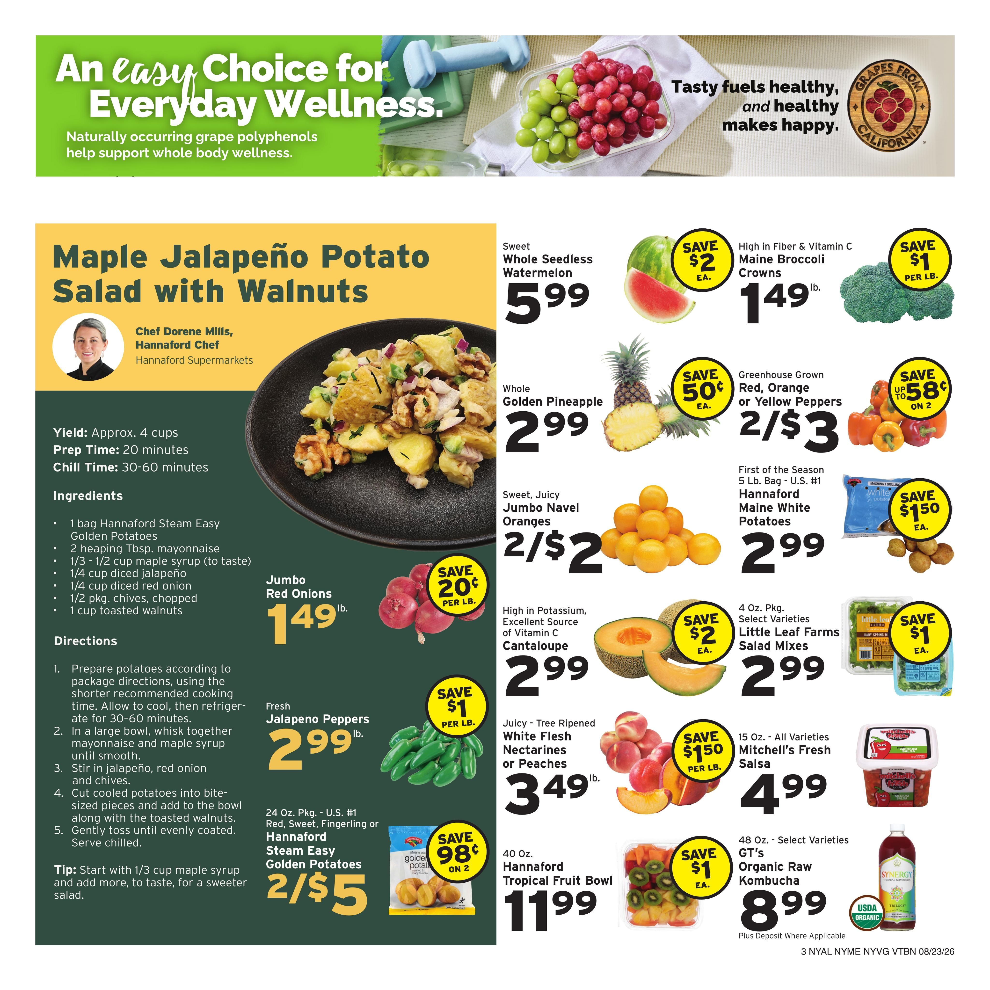 Hannaford (Albany Area, NY) Week 35 Weekly Ad August 23 - 29, 2026