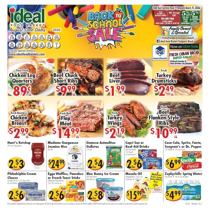 Ideal Food Basket (Pompano Beach, FL) Weekly Ad August 26 - September 1, 2026