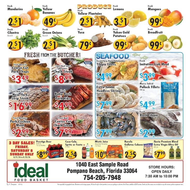 Ideal Food Basket (Pompano Beach, FL) Weekly Ad August 26 - September 1, 2026