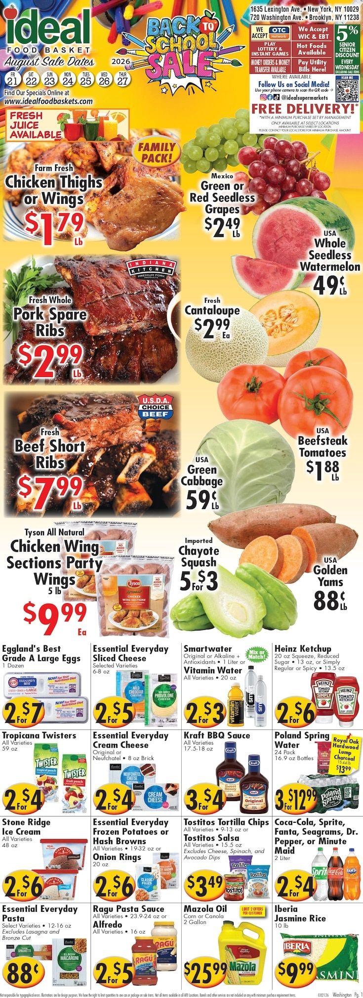 Ideal Food Basket (Brooklyn and New York, NY) Weekly Ad August 21 - 27, 2026