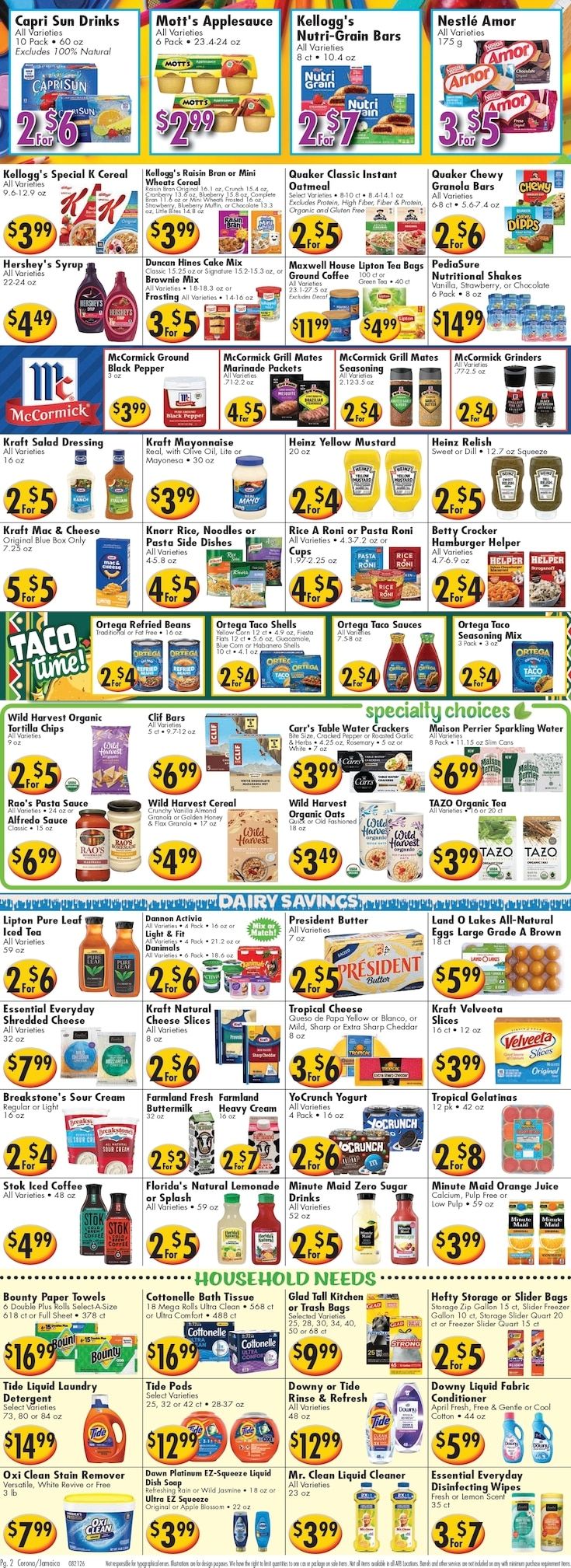 Ideal Food Basket (Corona and Jamaica, NY) Weekly Ad August 21 - 27, 2026