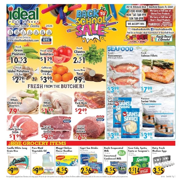 Ideal Food Basket (Deerfield Beach, FL) Weekly Ad August 19 - 25, 2026