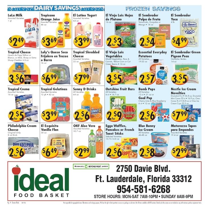 Ideal Food Basket (Fort Lauderdale, FL) Weekly Ad August 19 - 25, 2026