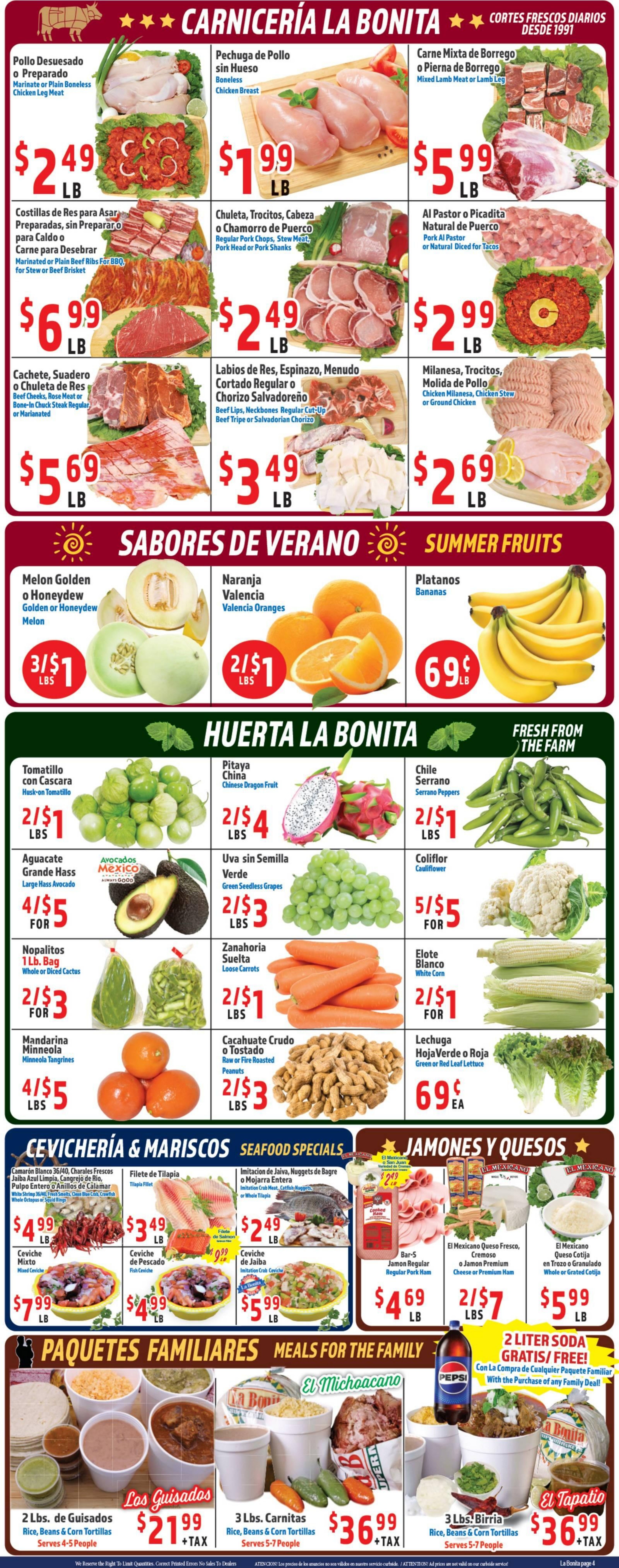 La Bonita Supermarkets Weekly Ad August 19 - 25, 2026