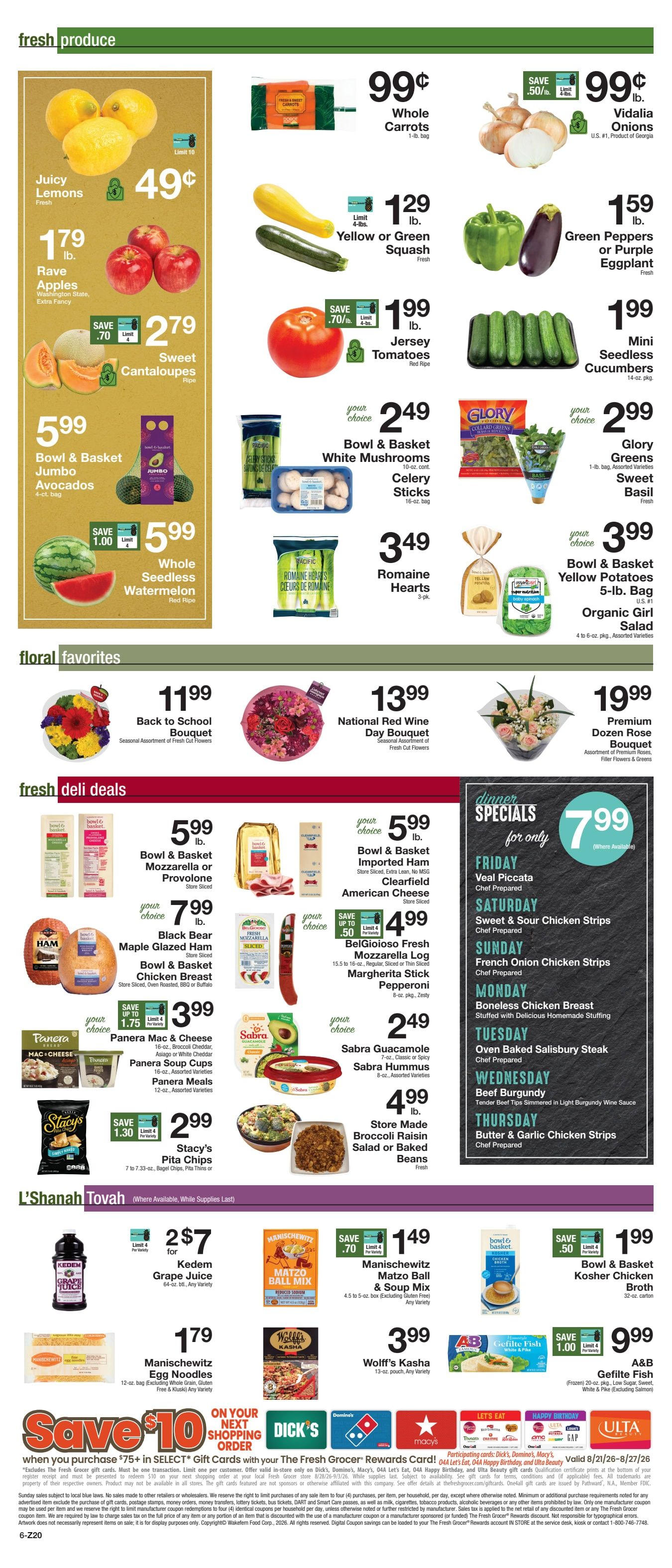 The Fresh Grocer (1880 Stefko Blvd, Bethlehem, PA) Weekly Ad August 21 - 27, 2026