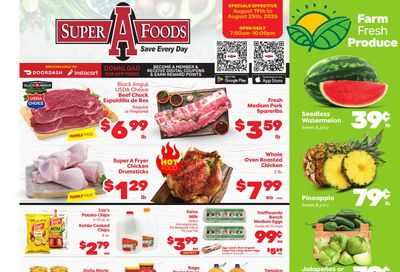 Super A Foods Weekly Ad August 19 - 25, 2026