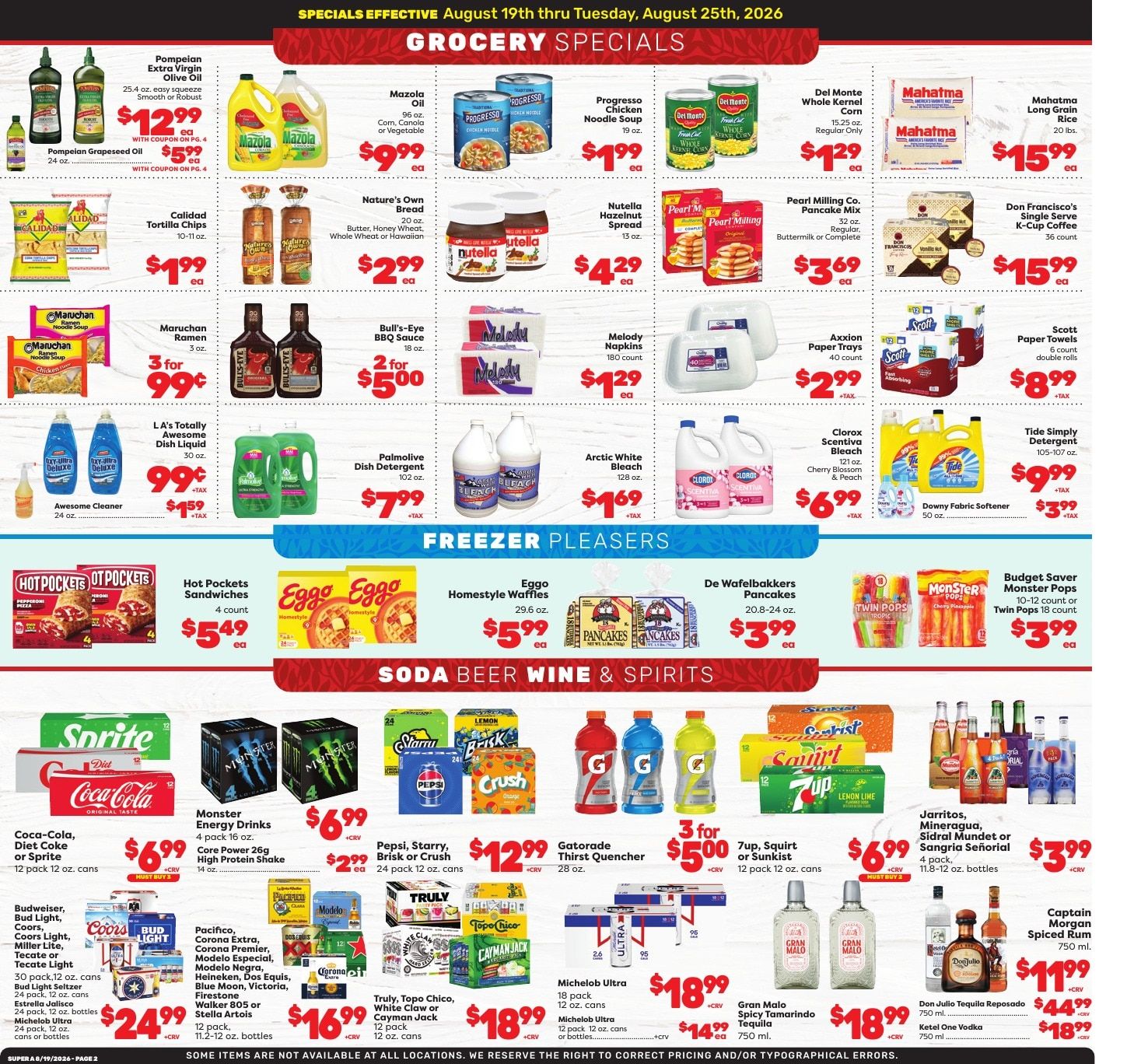 Super A Foods Weekly Ad August 19 - 25, 2026
