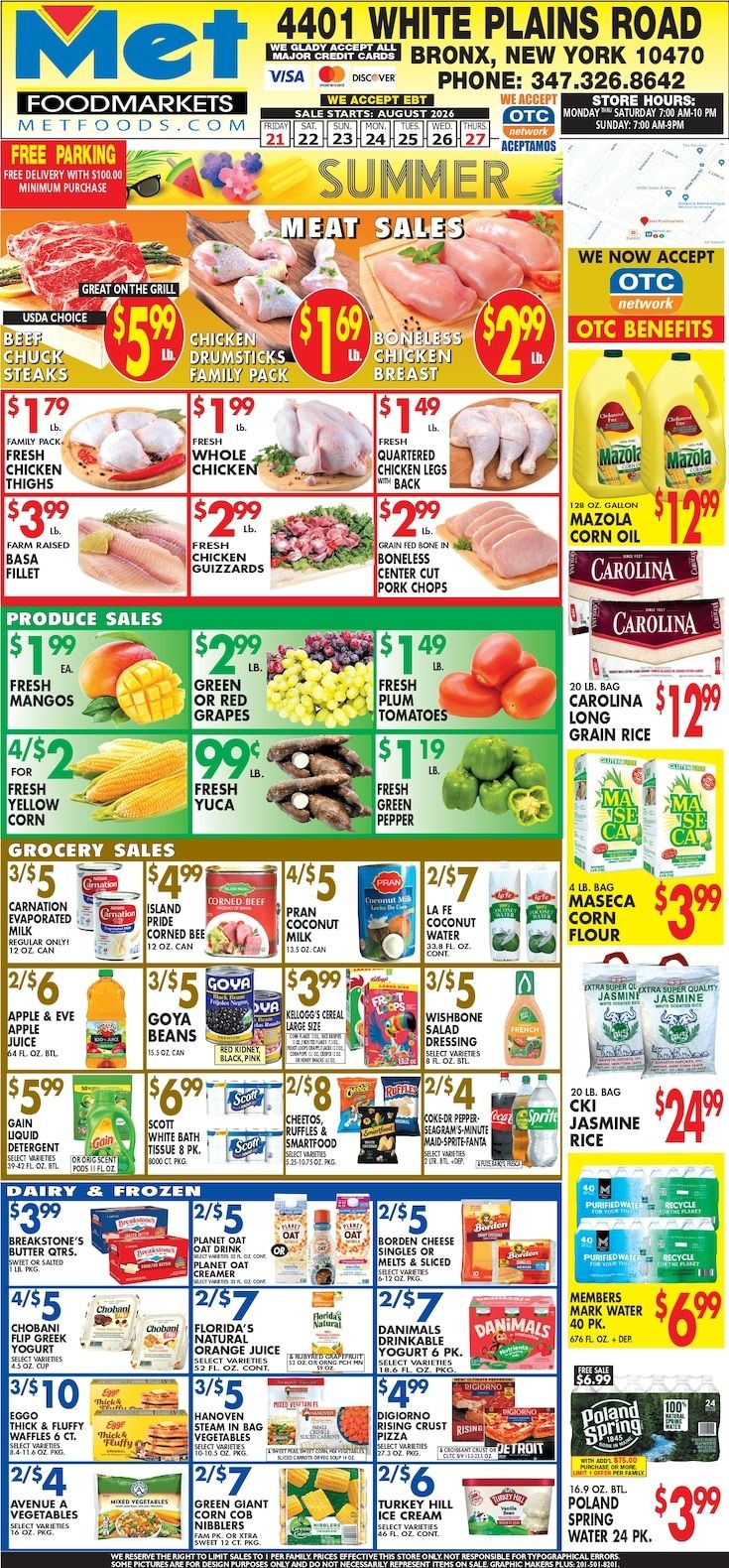 Met Foodmarkets (4401 White Plains Rd, Bronx, NY) Weekly Ad August 21 - 27, 2026