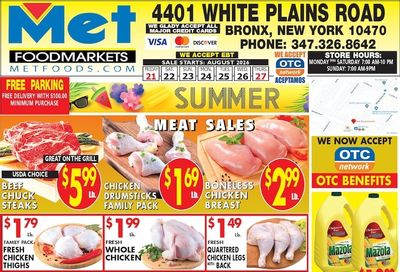 Met Foodmarkets (4401 White Plains Rd, Bronx, NY) Weekly Ad August 21 - 27, 2026