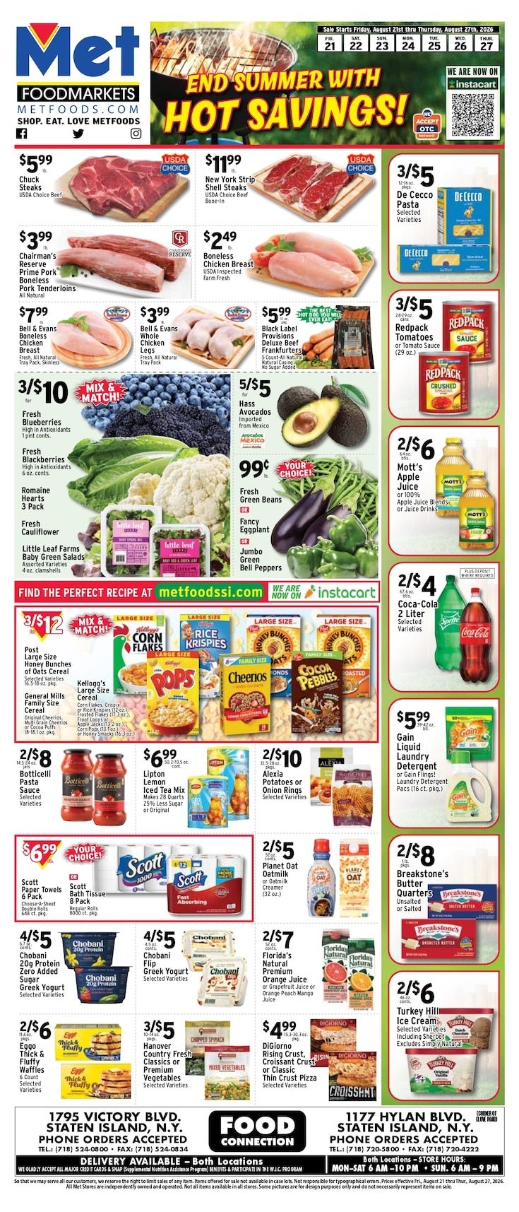 Met Foodmarkets (New York) Weekly Ad August 21 - 27, 2026