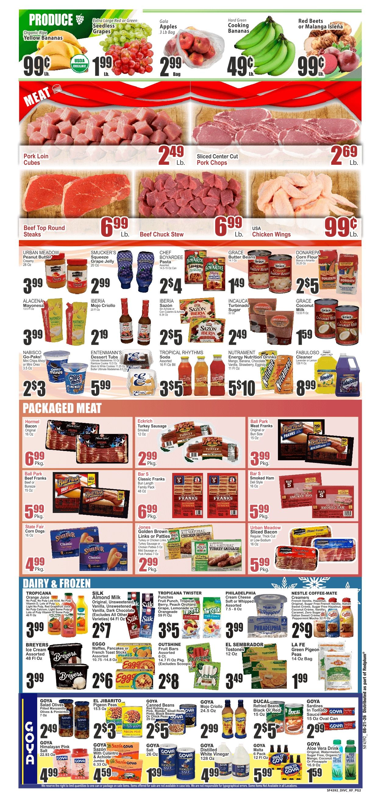 SuperFresh Supermarkets (Miami Gardens, FL) SuperFresh Weekly Ad August 21 - 27, 2026
