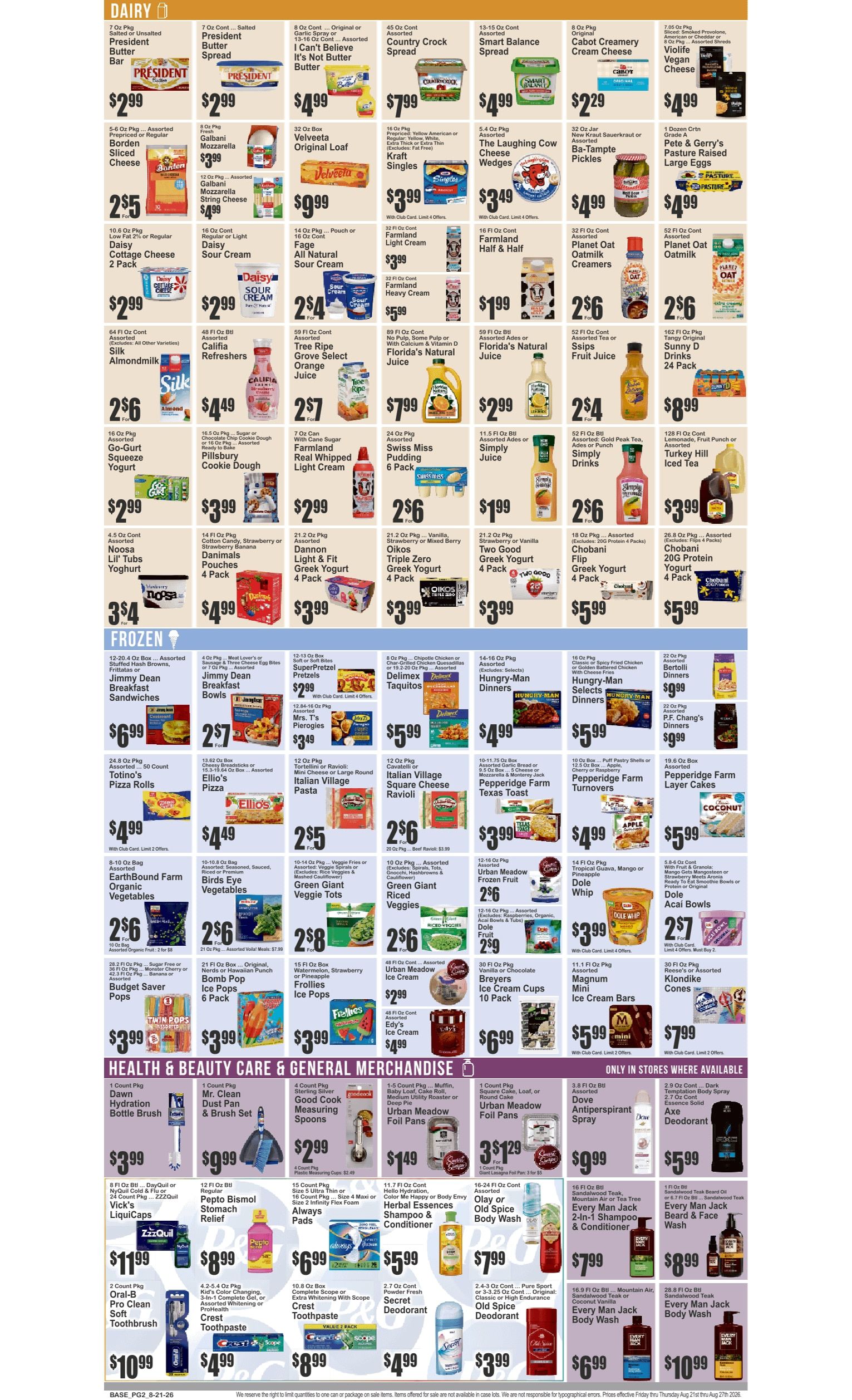 Food Universe (1486 Lexington Ave., New York, NY) Weekly Ad August 21 - 27, 2026