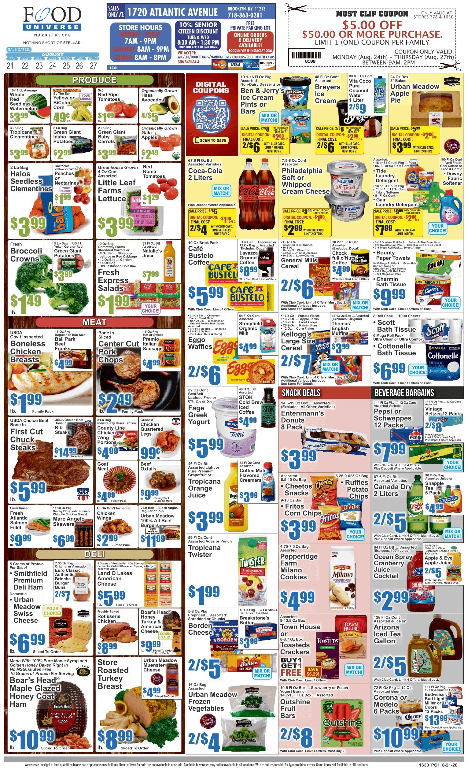 Food Universe (1720 Atlantic Ave., Brooklyn, NY) Weekly Ad August 21 - 27, 2026