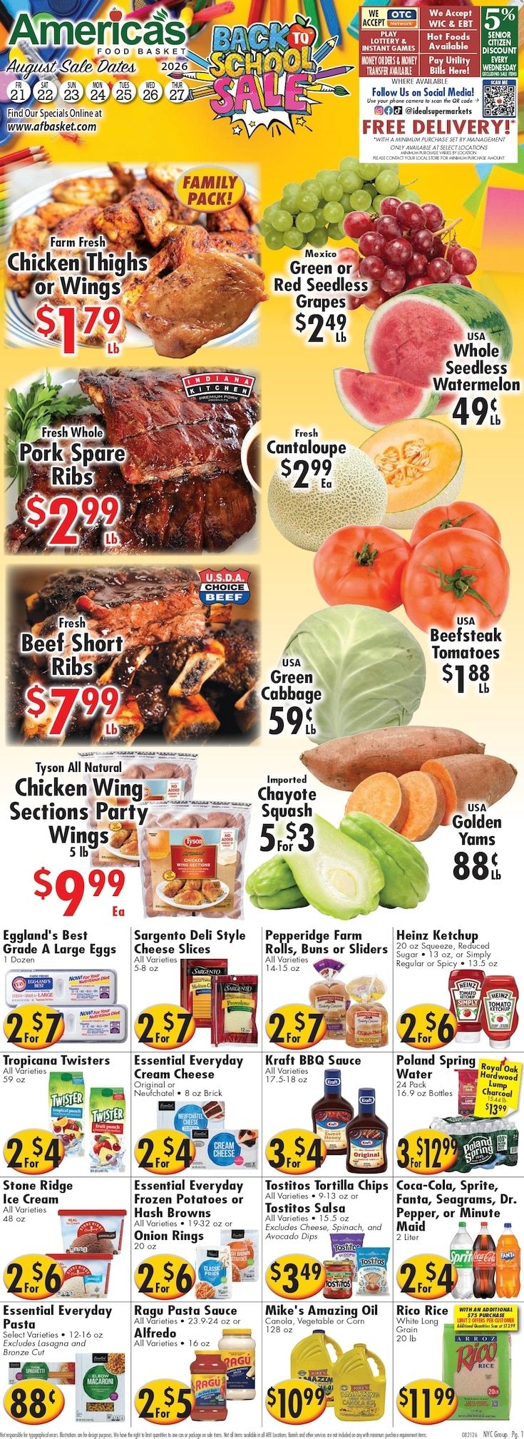 America's Food Basket (Connecticut, New York) Weekly Ad August 21 - 27, 2026