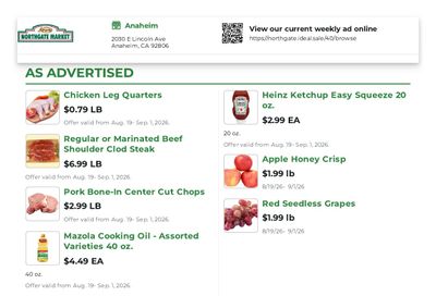 Northgate Market Weekly Ad August 19 - September 1, 2026
