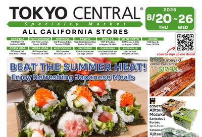 Tokyo Central and Marukai Weekly Ad August 20 - 26, 2026