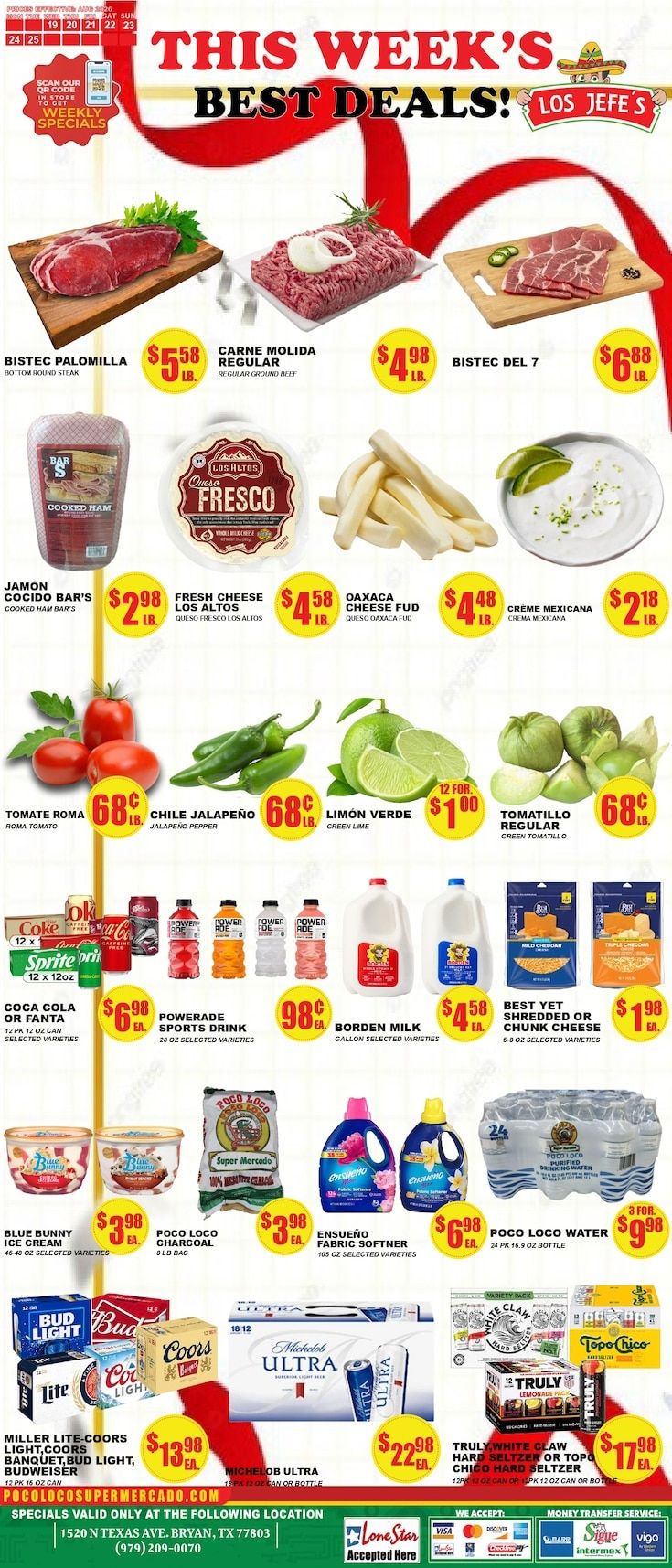 Poco Loco Supermercado (Bryan, TX) Weekly Ad August 19 - 25, 2026