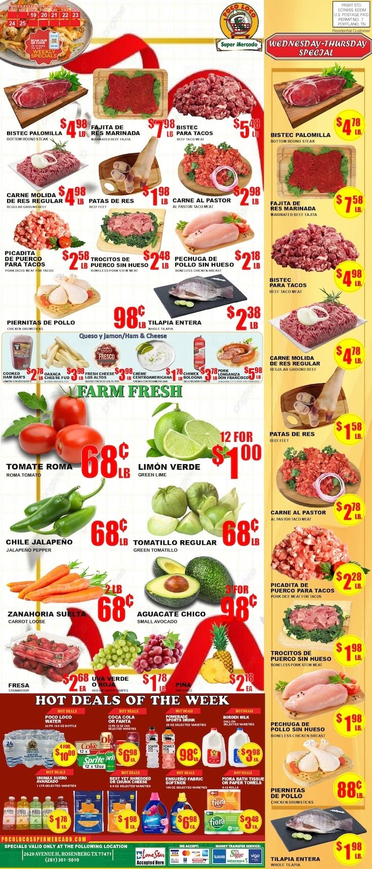 Poco Loco Supermercado (Rosenberg, TX) Weekly Ad August 19 - 25, 2026
