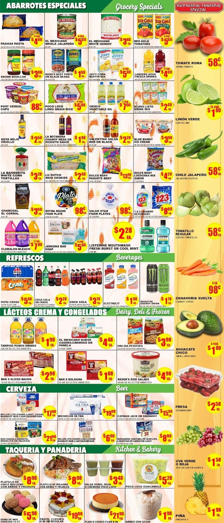 Poco Loco Supermercado (Rosenberg, TX) Weekly Ad August 19 - 25, 2026