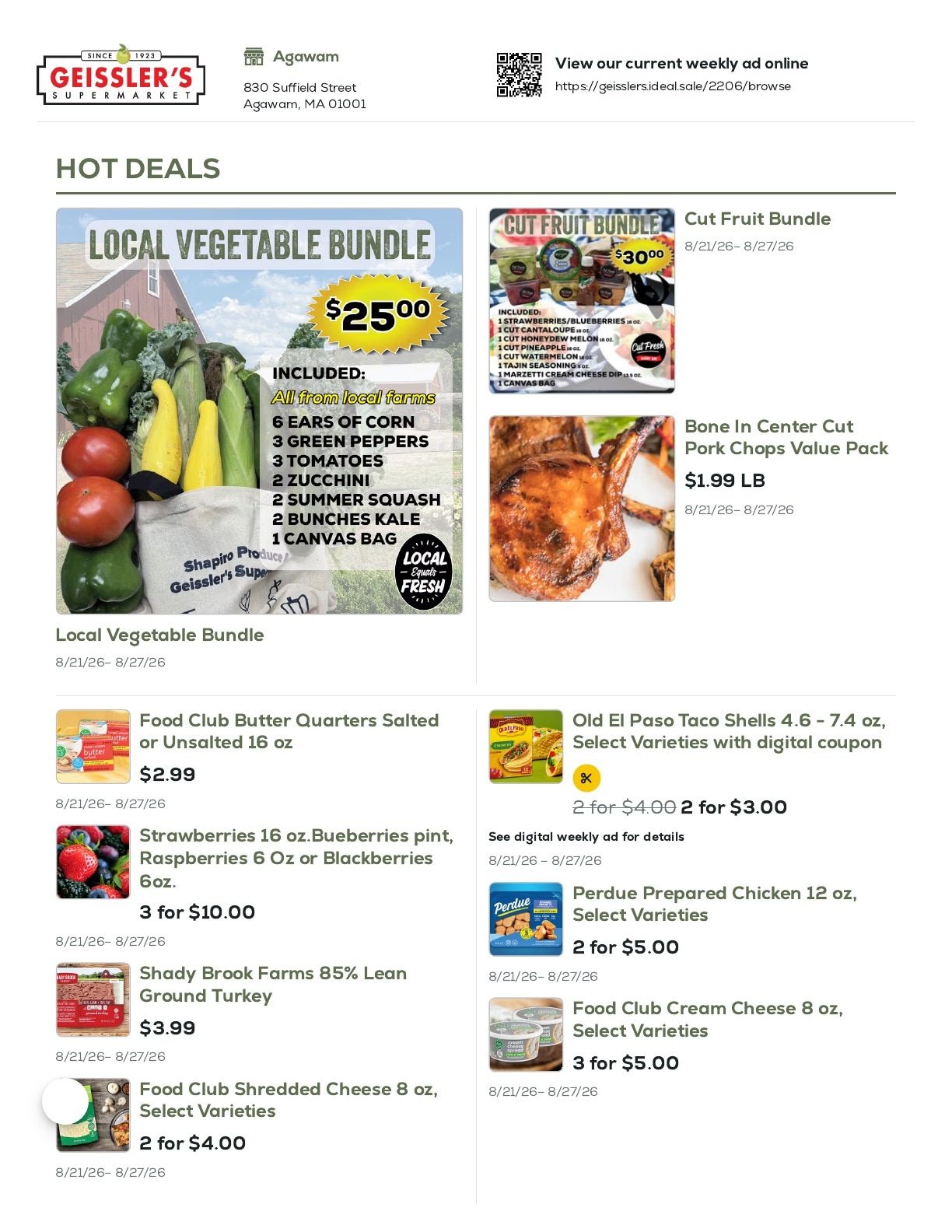 Geissler's Supermarket Weekly Ad August 21 - 27, 2026