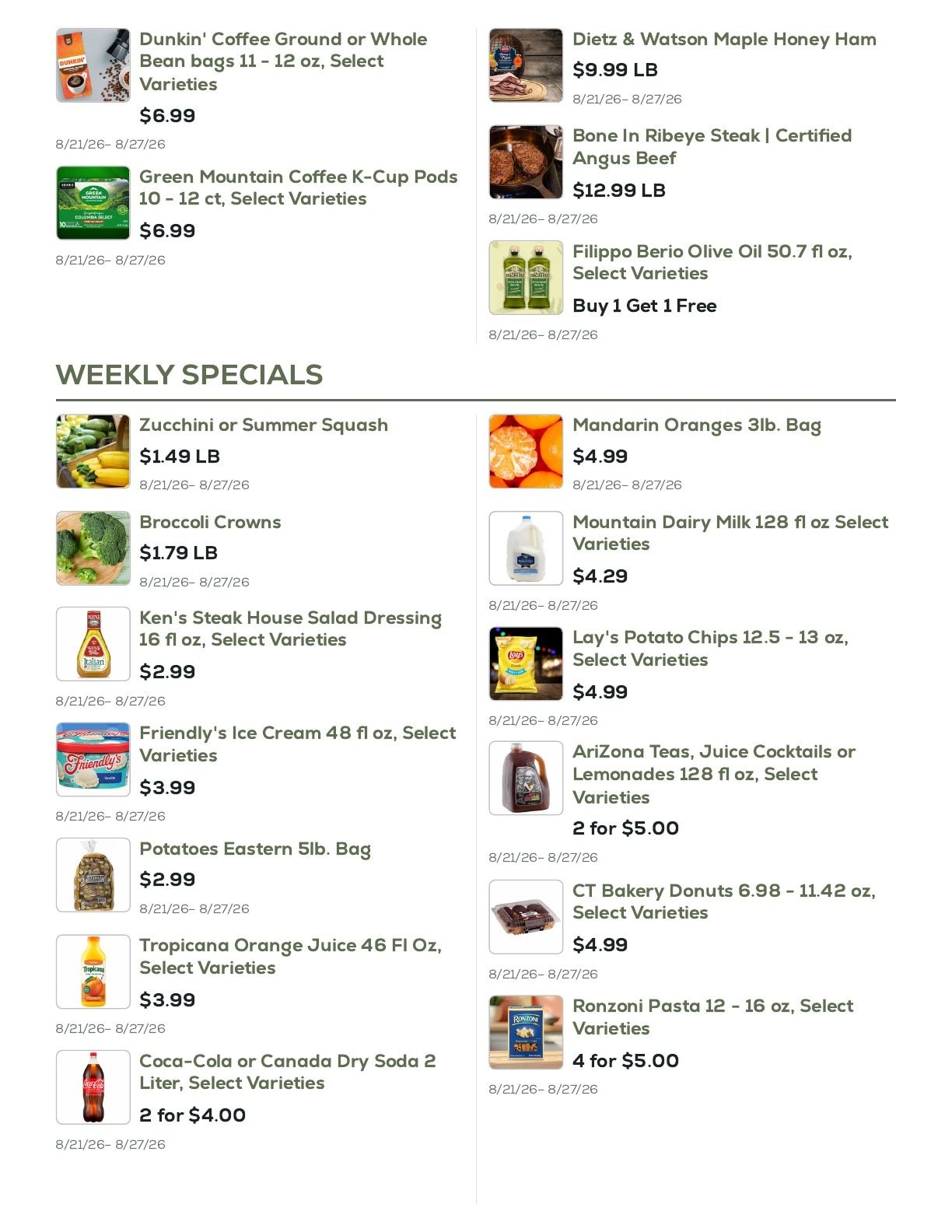 Geissler's Supermarket Weekly Ad August 21 - 27, 2026