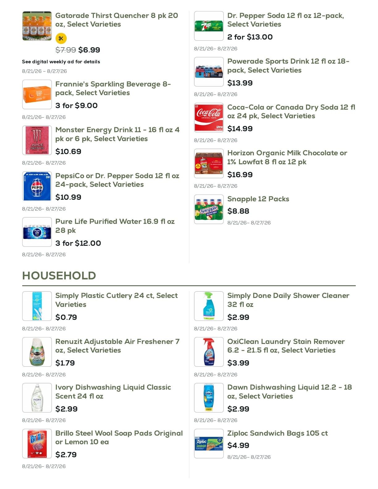 Geissler's Supermarket Weekly Ad August 21 - 27, 2026