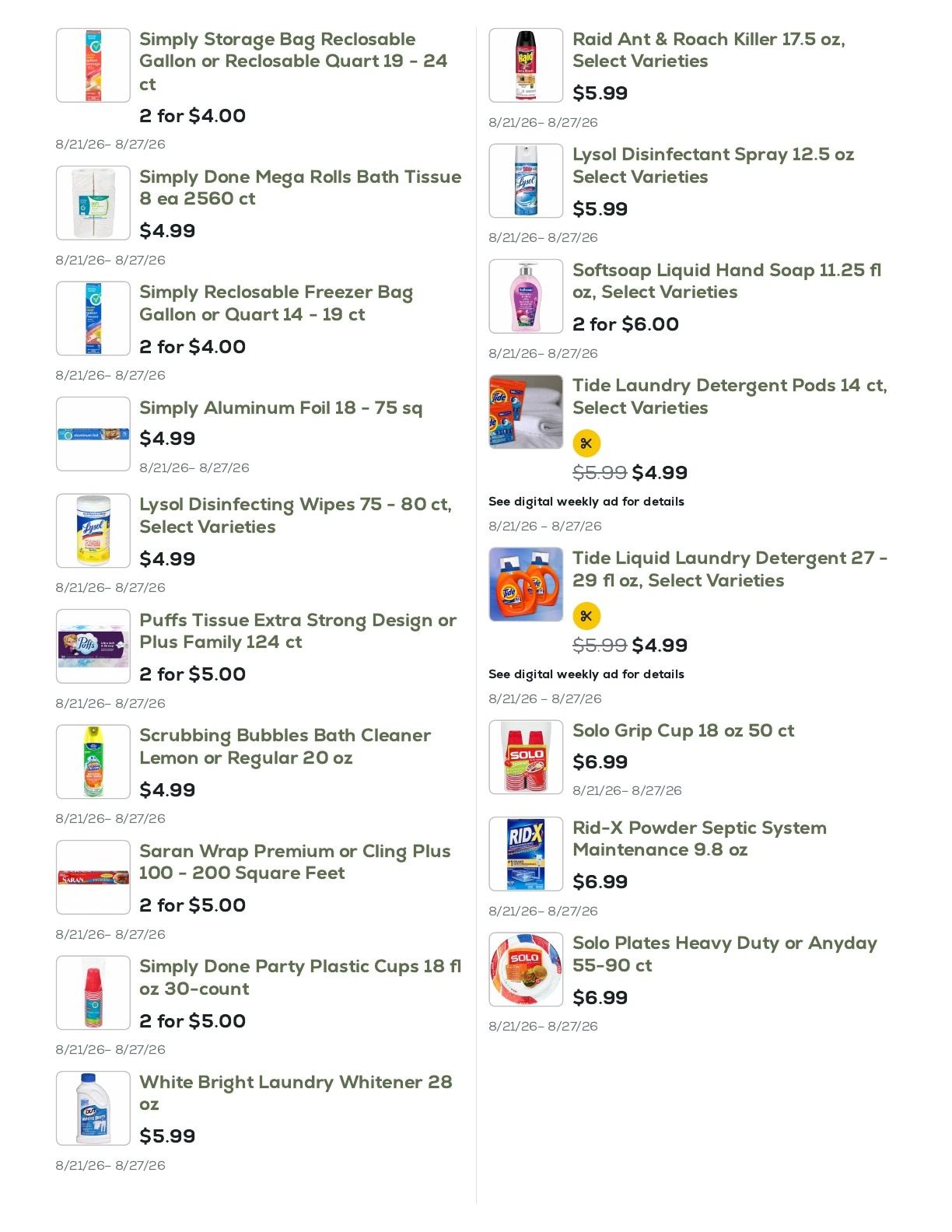 Geissler's Supermarket Weekly Ad August 21 - 27, 2026