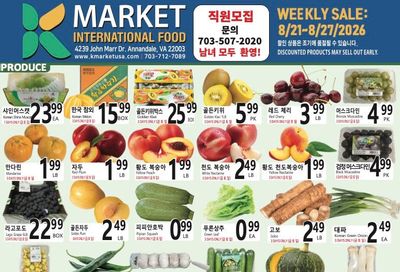 K Market International Weekly Ad August 21 - 27, 2026