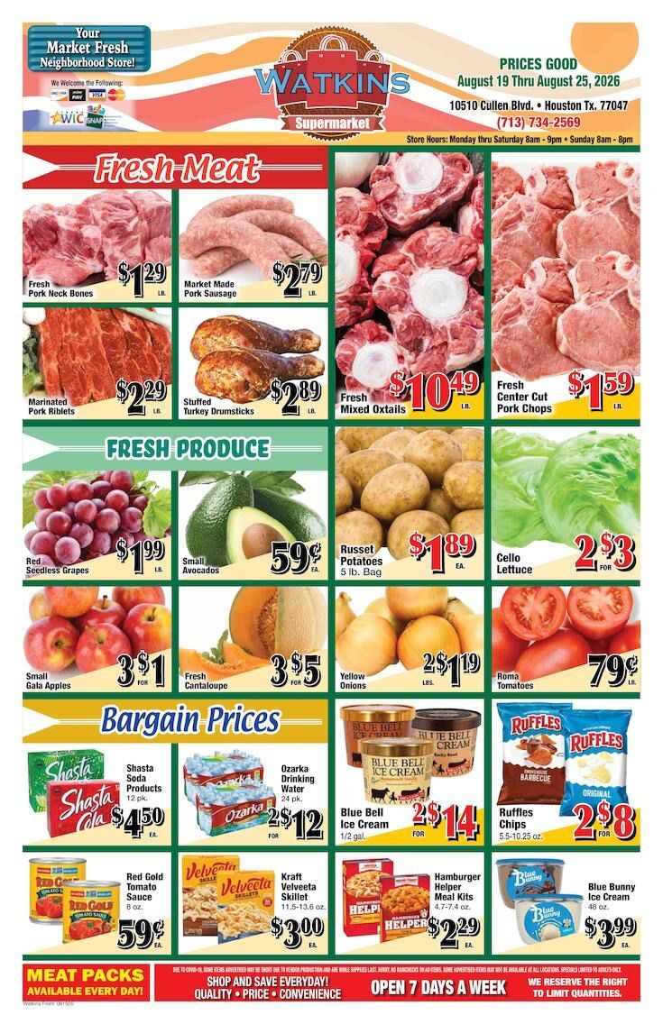 Watkins Supermarket Weekly Ad August 19 - 25, 2026