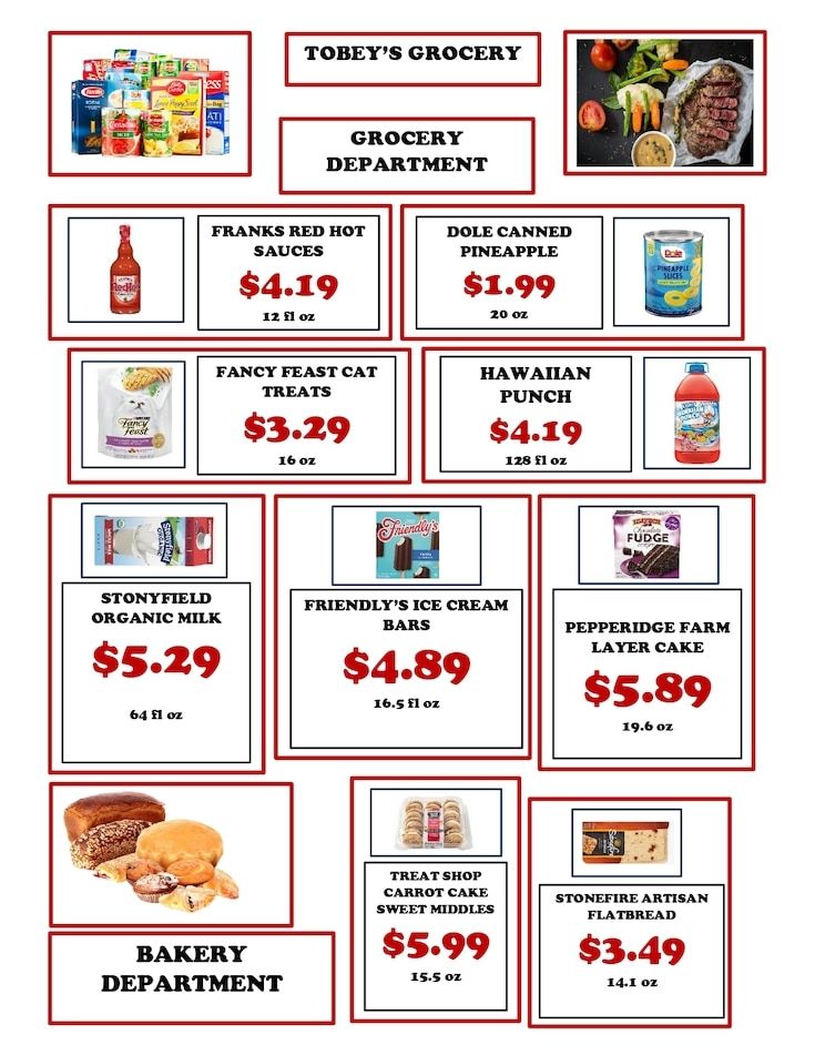 Tobey's Grocery Weekly Ad August 21 - 27, 2026