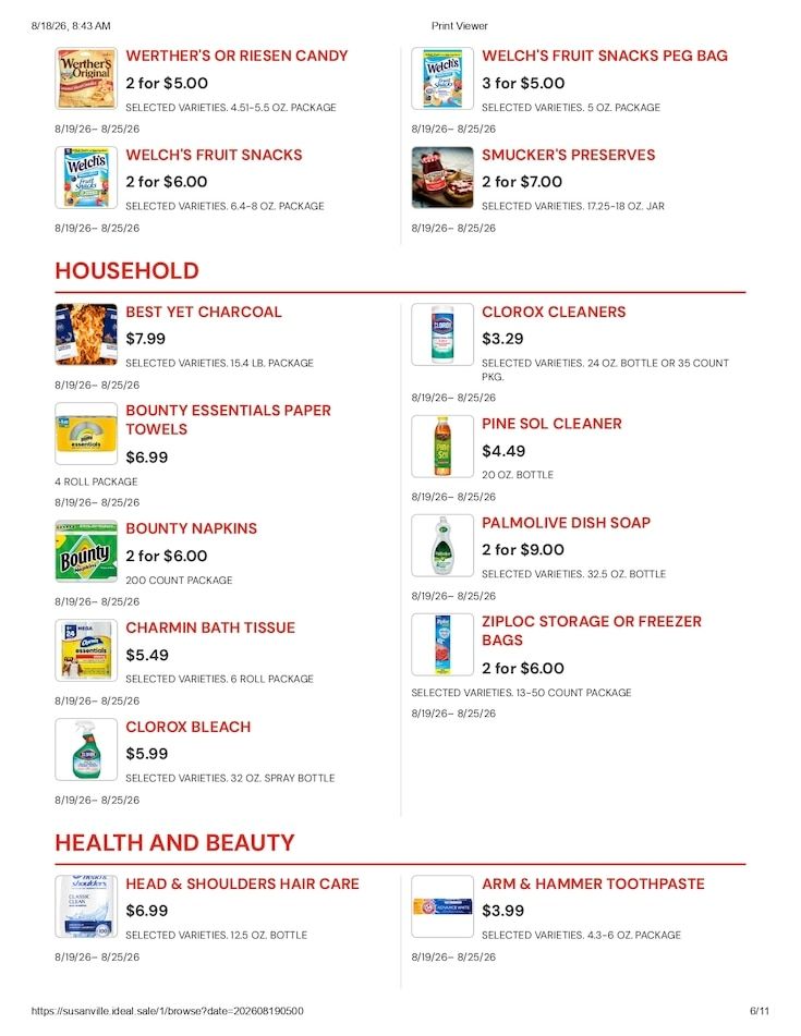 Susanville Supermarket IGA Weekly Ad August 19 - 25, 2026