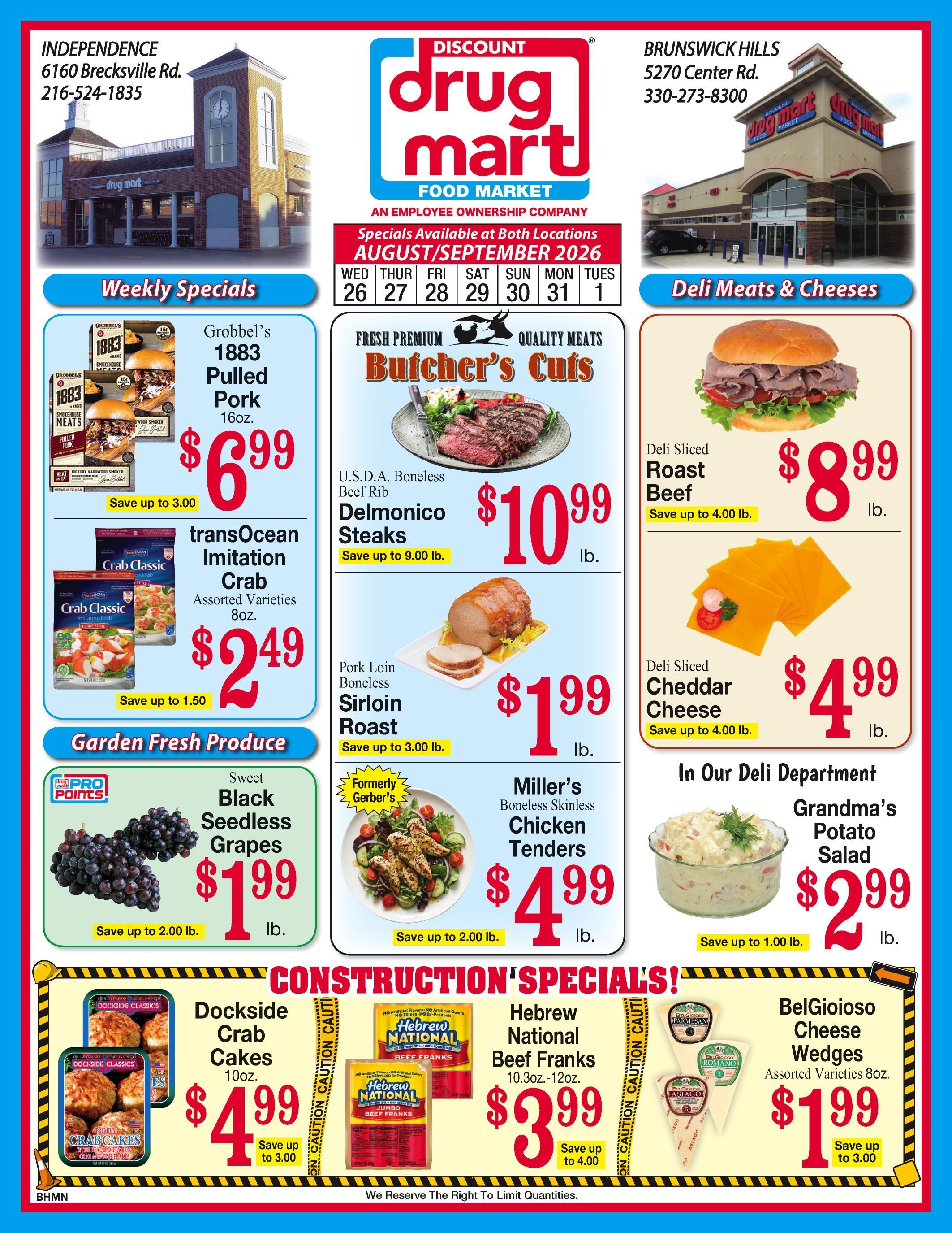 Discount Drug Mart (Ohio) Weekly Ad August 26 - September 1, 2026