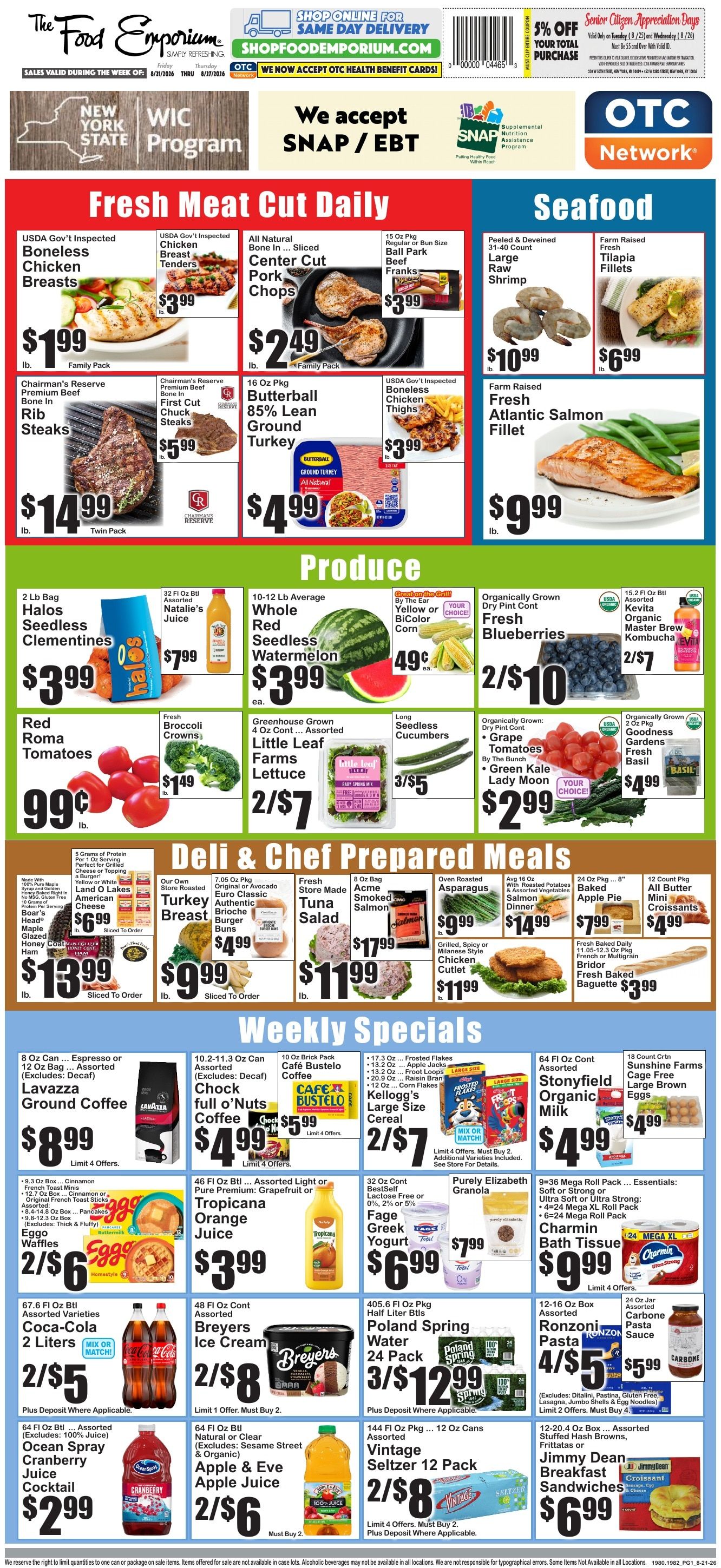 The Food Emporium Weekly Ad August 21 - 27, 2026