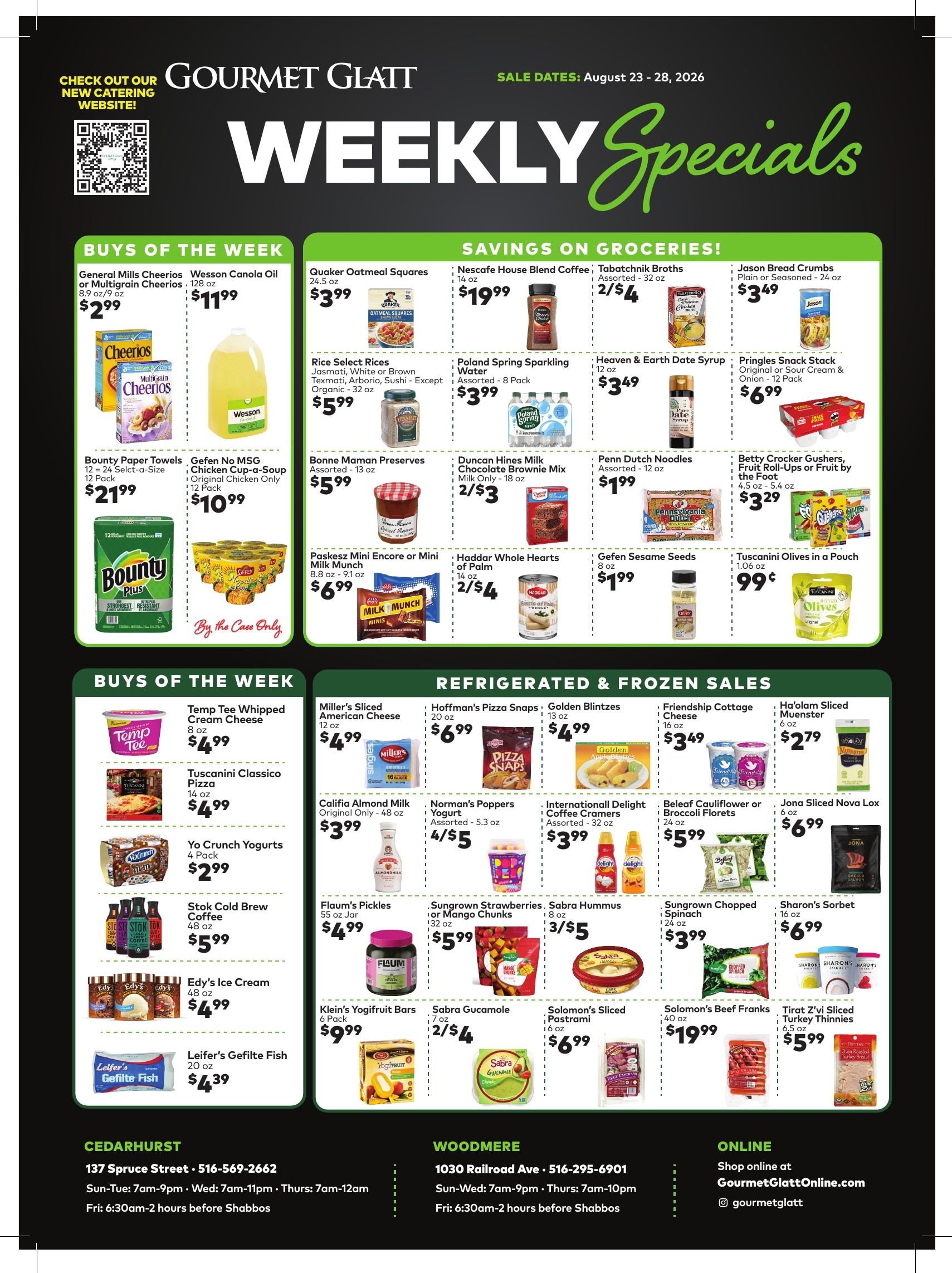 Gourmet Glatt (New York) Weekly Ad August 22 - 28, 2026