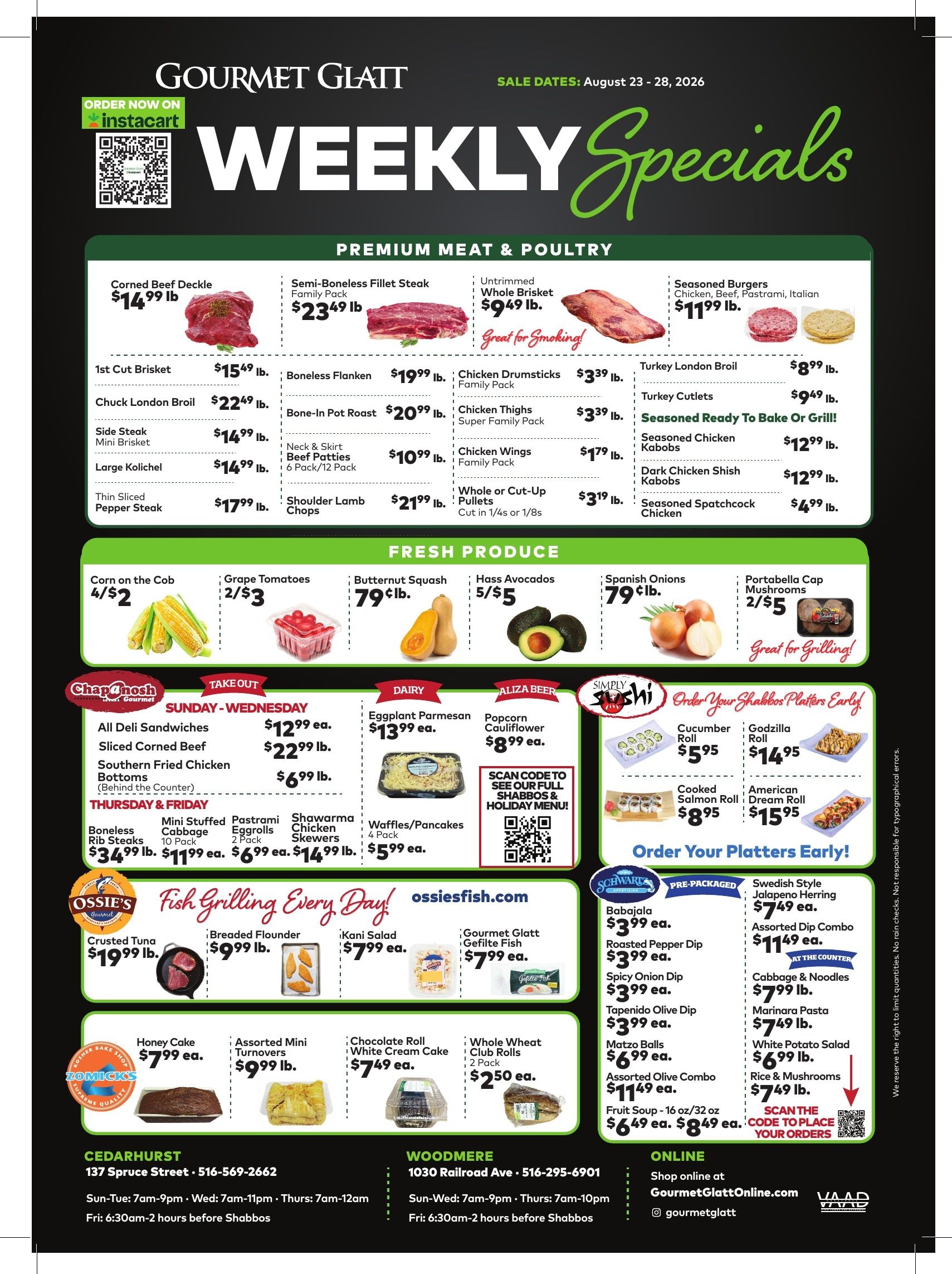 Gourmet Glatt (New York) Weekly Ad August 22 - 28, 2026