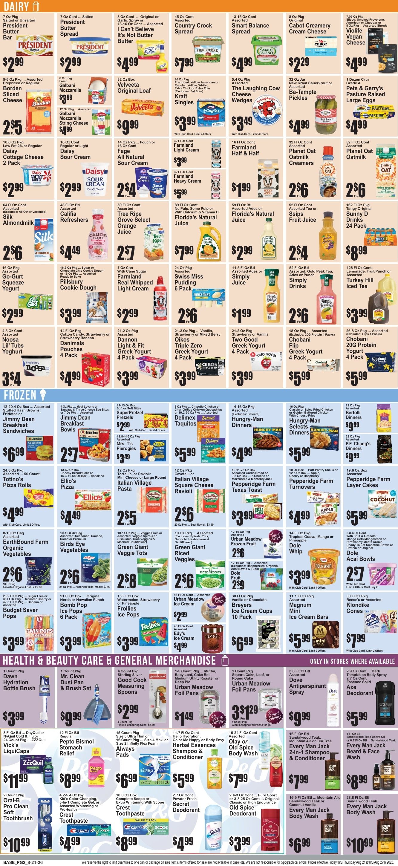 Market Fresh Supermarkets Weekly Ad August 21 - 27, 2026