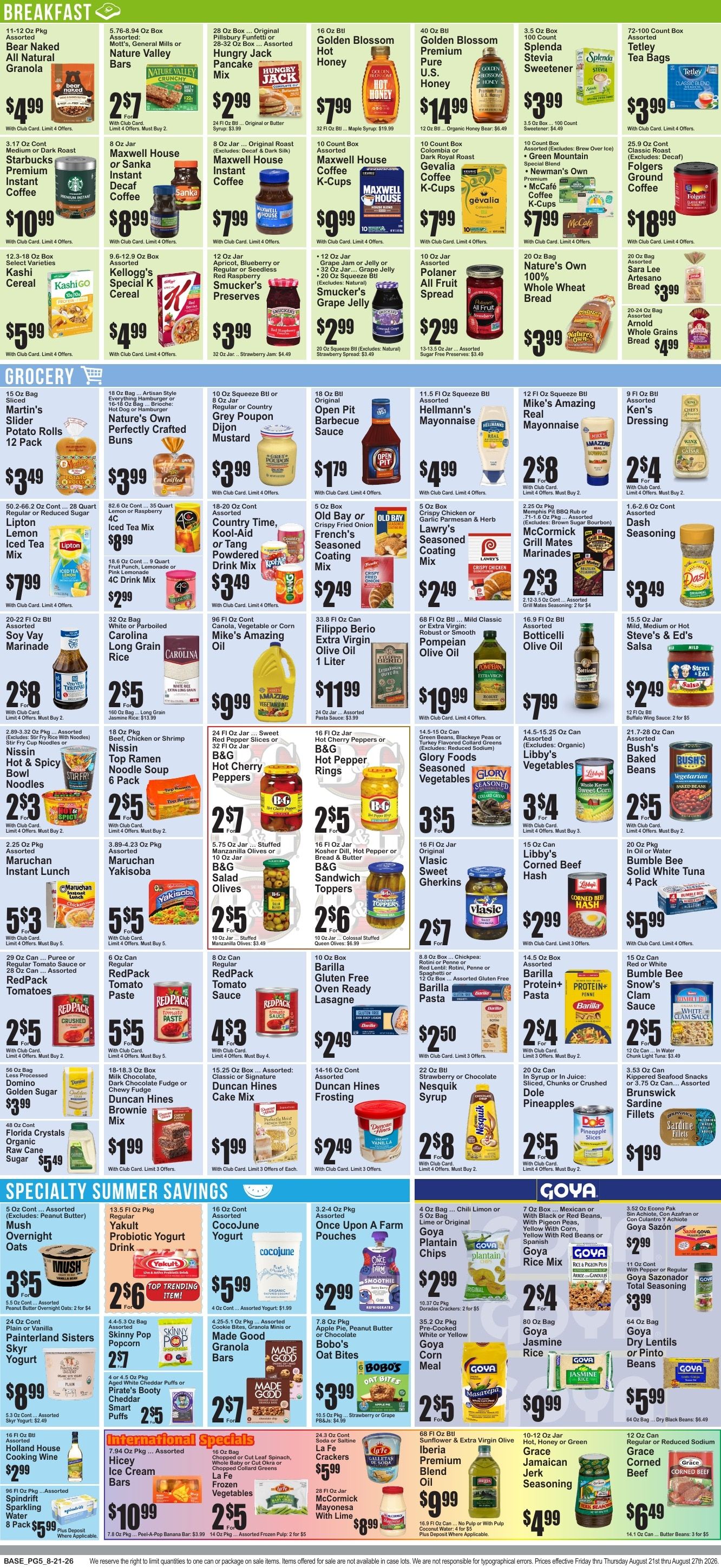 Market Fresh Supermarkets Weekly Ad August 21 - 27, 2026